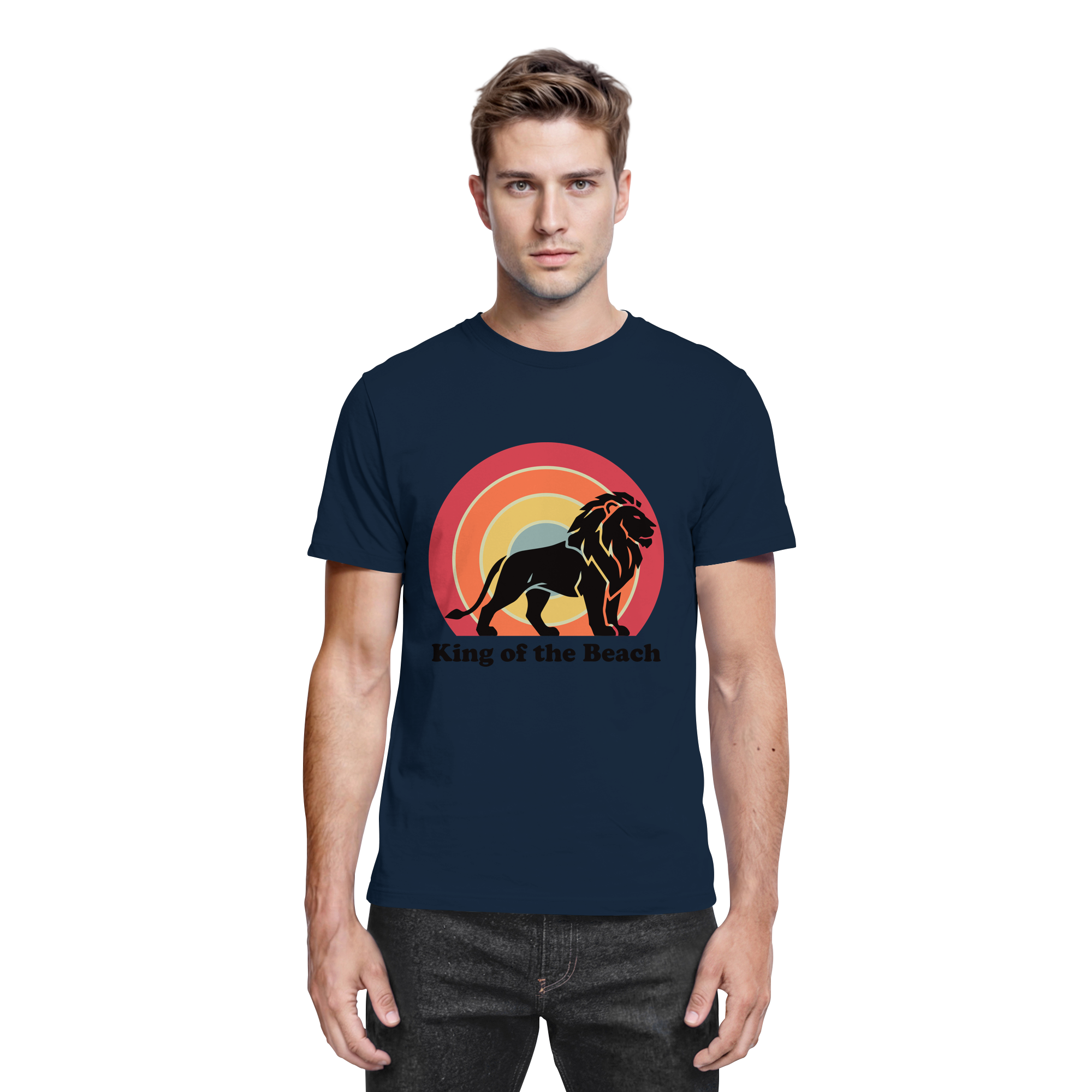 King of the Beach Löwe – Retro Strandkönig - Premium Shirt