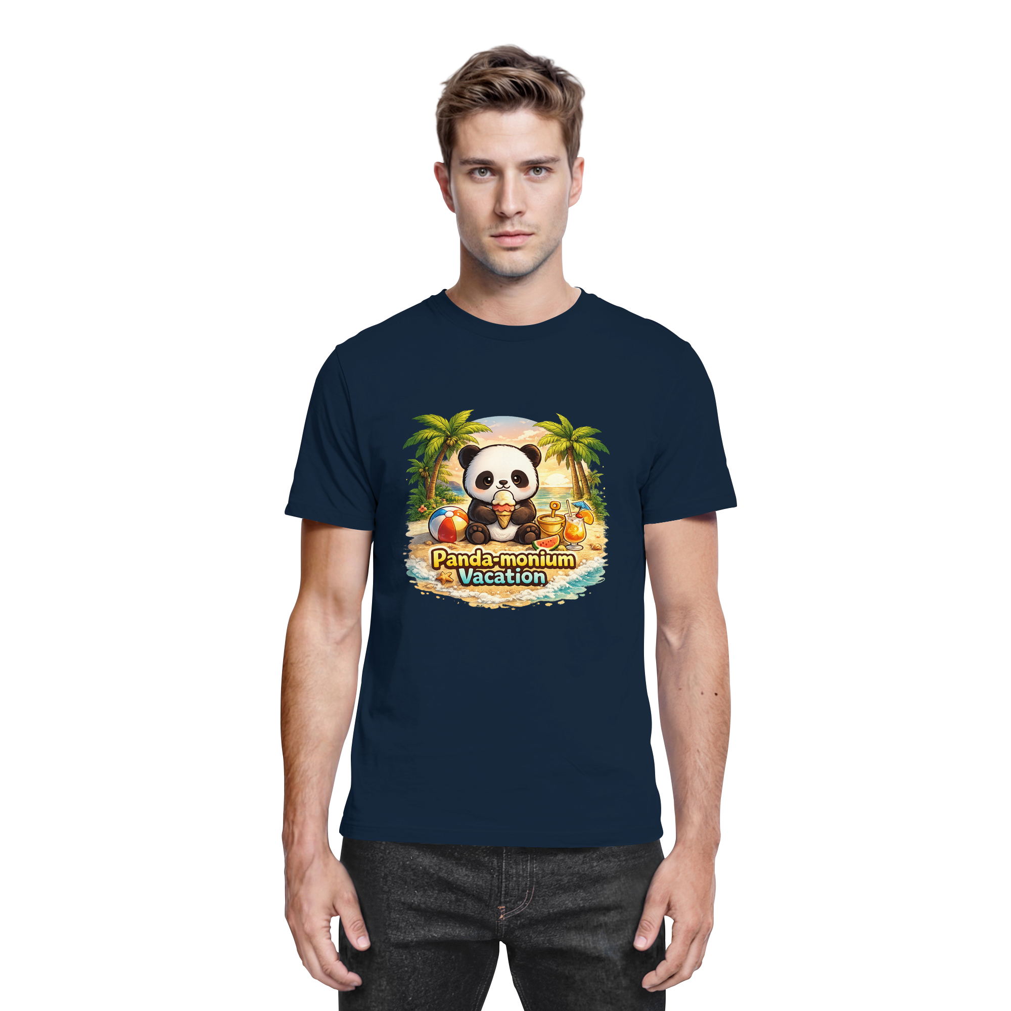 Panda-monium Vacation – Chilliger Strand Panda - Premium Shirt