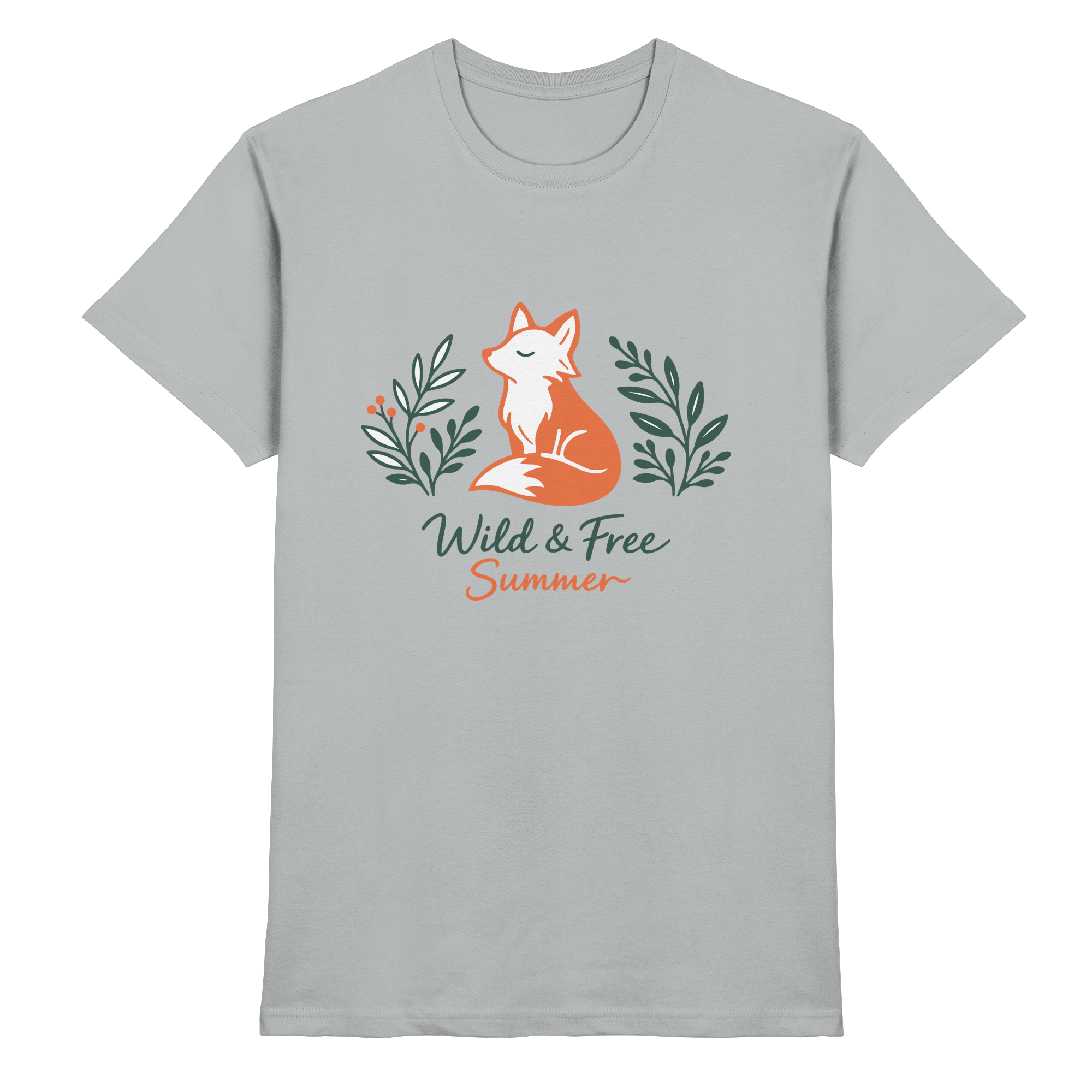 Wild & Free Summer Fuchs – Freiheitsmotiv - Premium Shirt