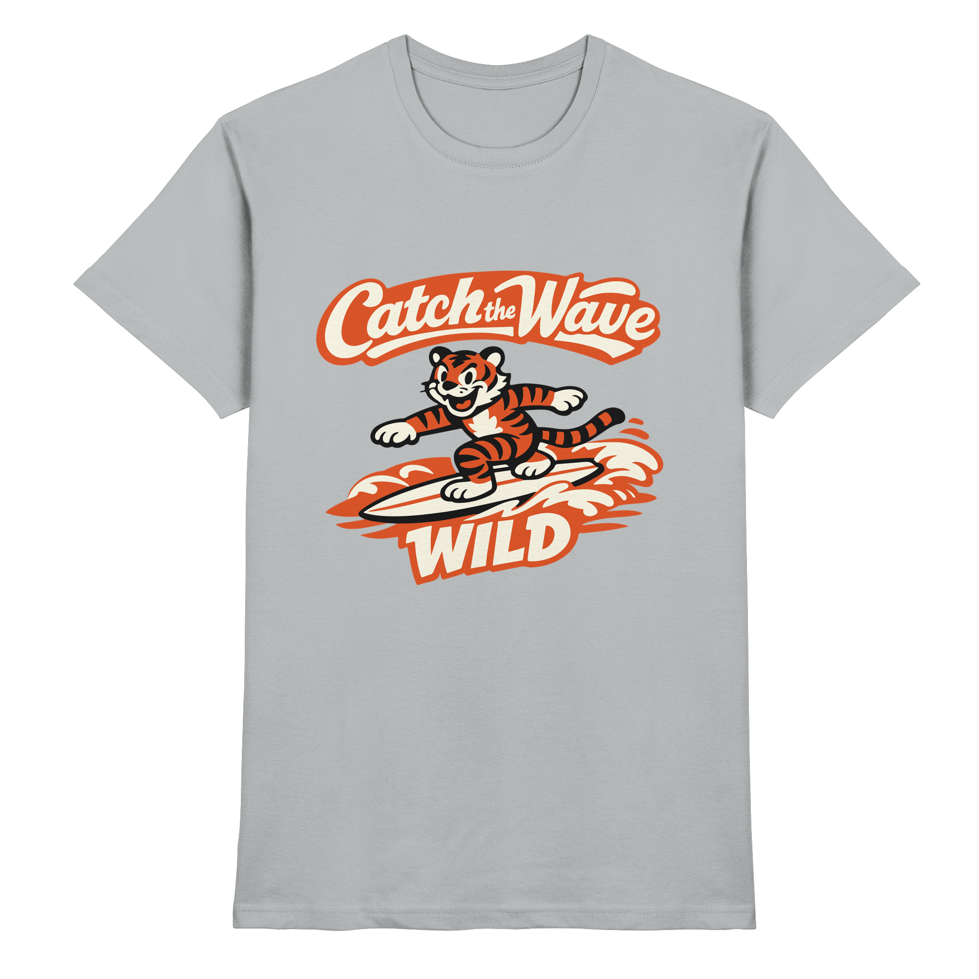 Catch the Wave Tiger – Vintage Surf Wildcat - Premium Shirt