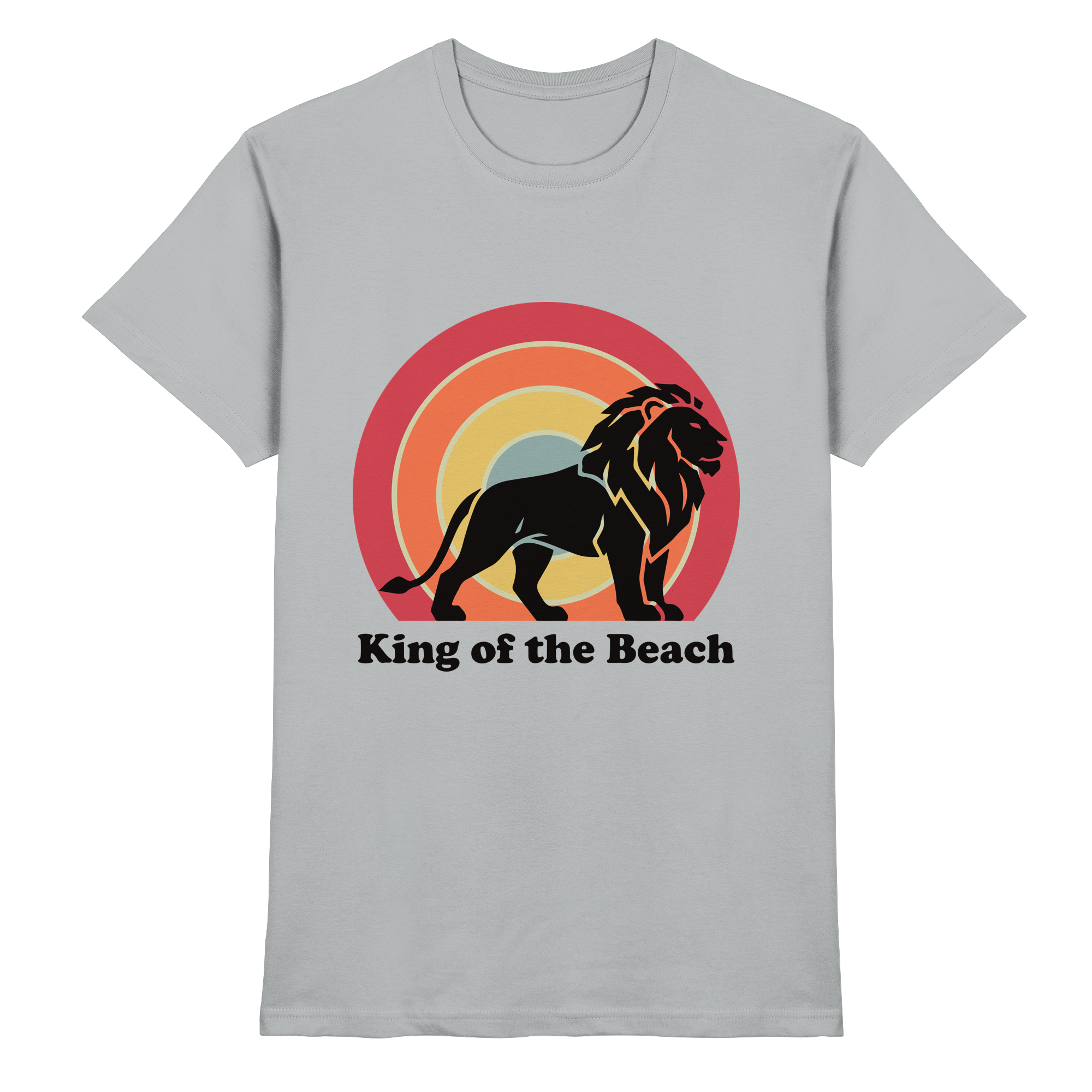 King of the Beach Löwe – Retro Strandkönig - Premium Shirt