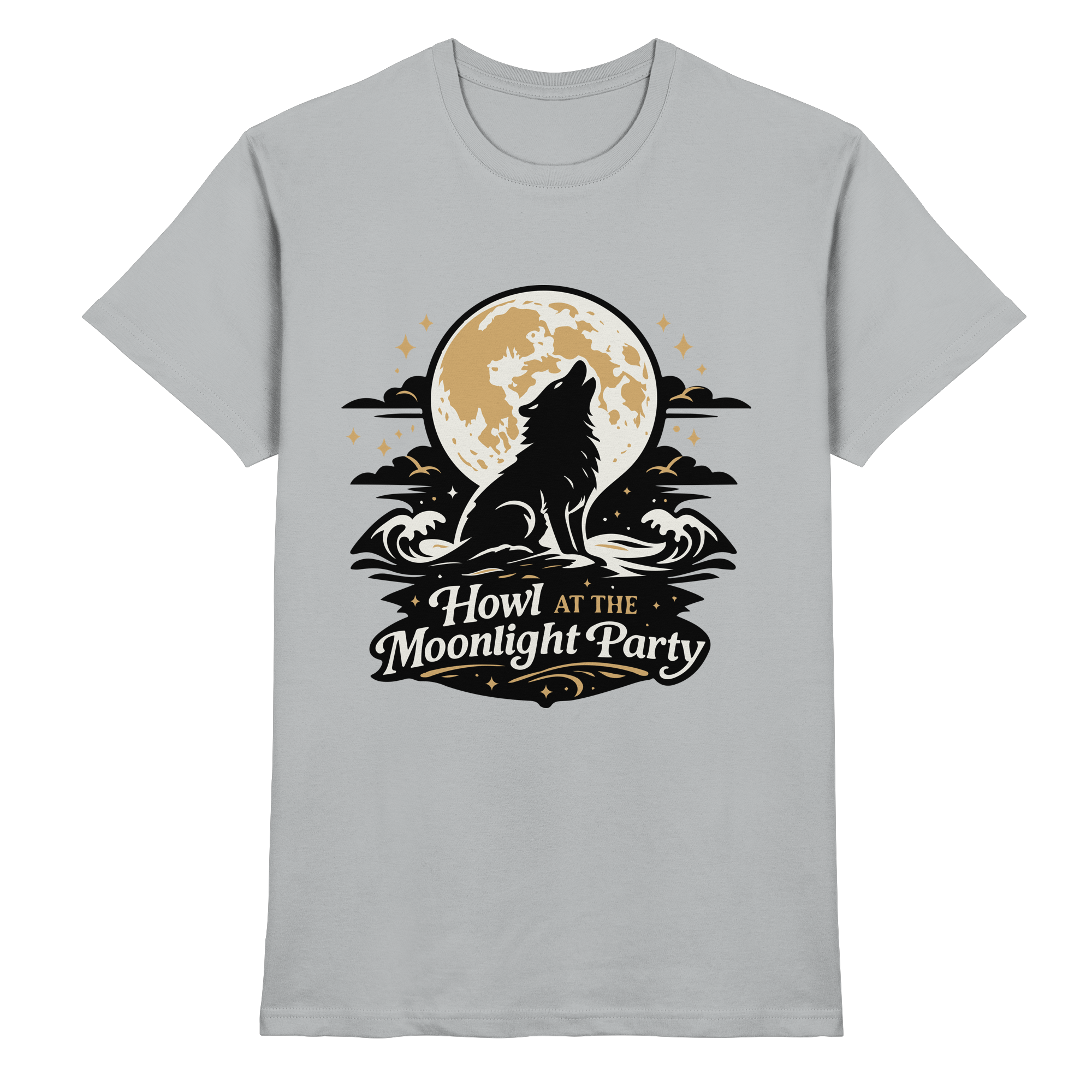 Howl at the Moonlight Party Wolf – Mondheuler Beach - Premium Shirt