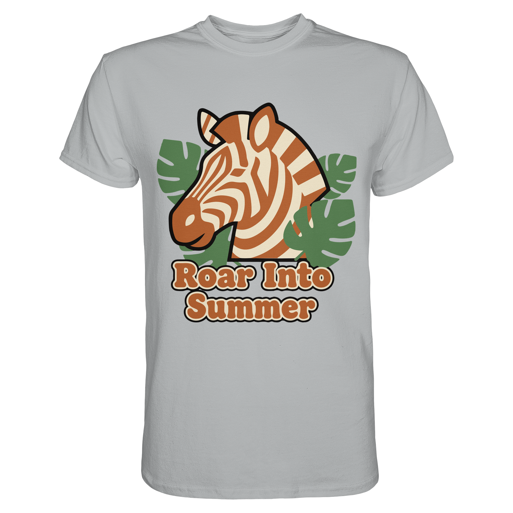 Roar Into Summer Zebra – Tropisches Streifentier - Premium Shirt