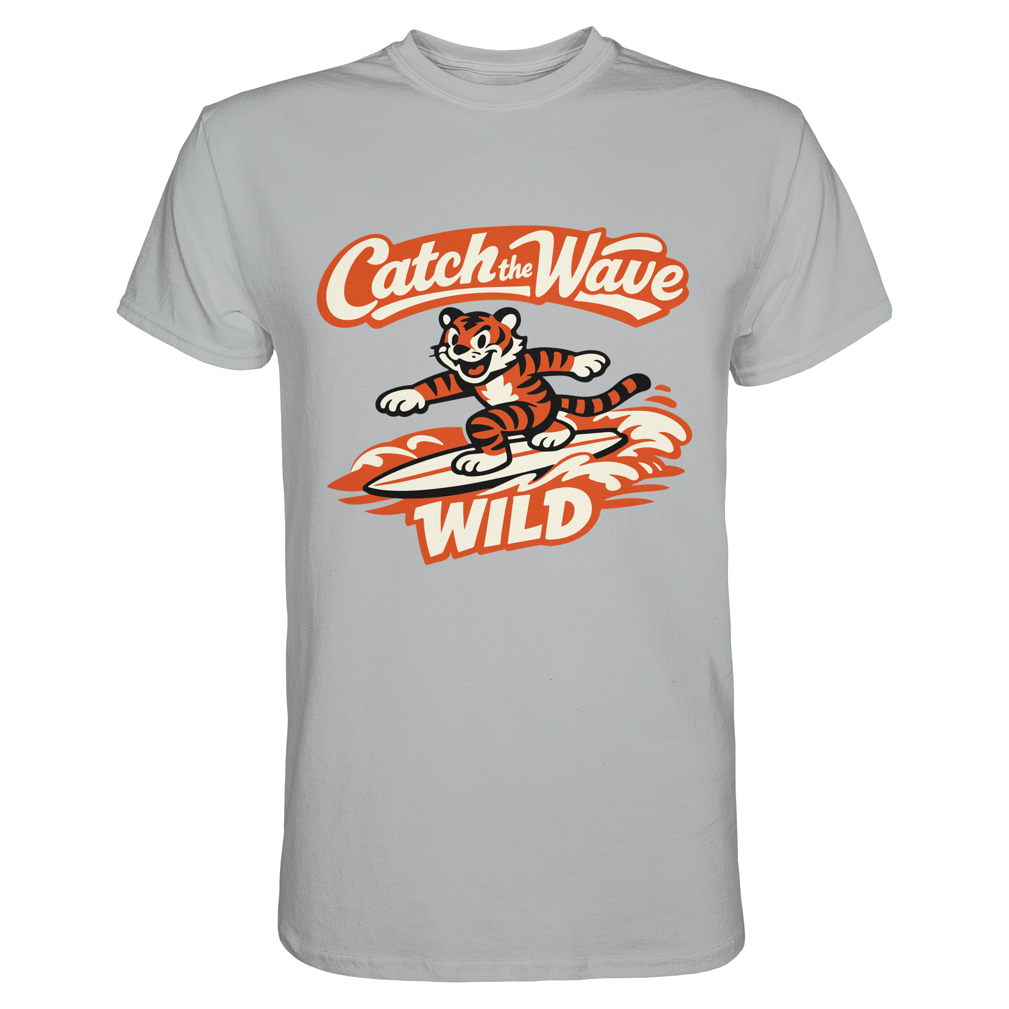 Catch the Wave Tiger – Vintage Surf Wildcat - Premium Shirt