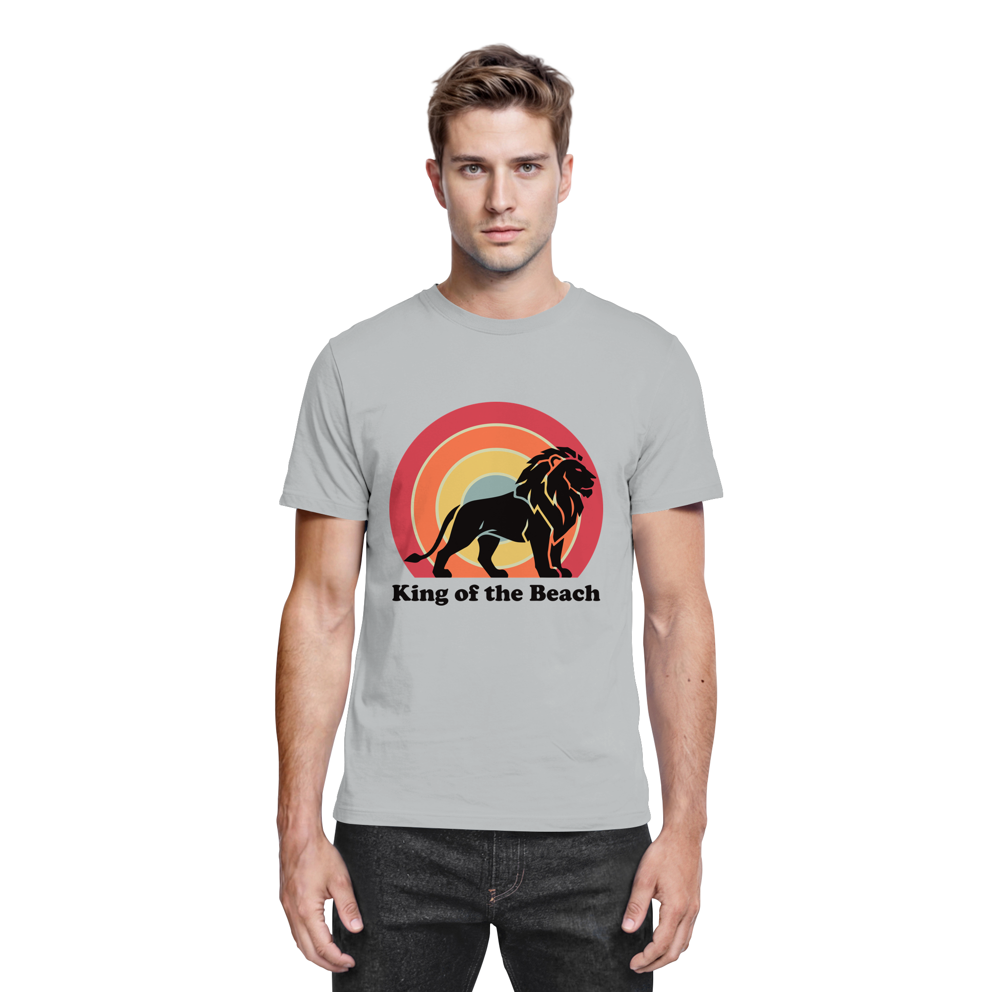 King of the Beach Löwe – Retro Strandkönig - Premium Shirt