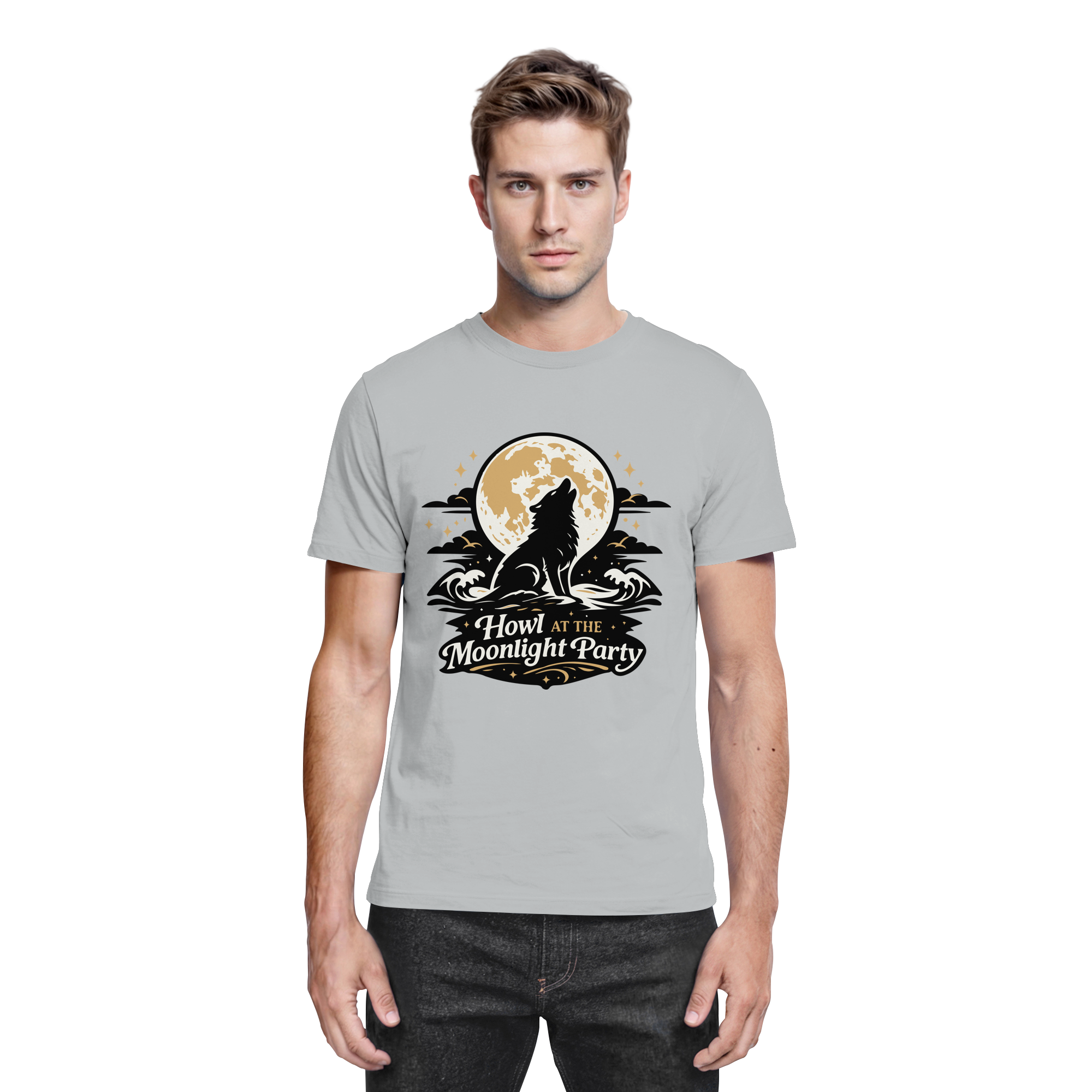 Howl at the Moonlight Party Wolf – Mondheuler Beach - Premium Shirt