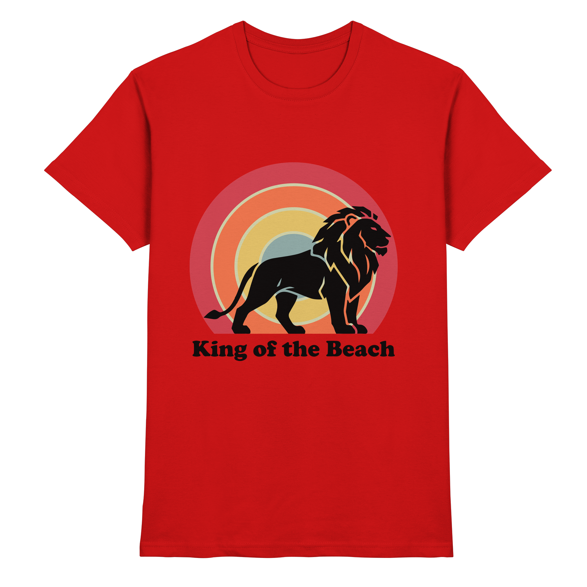 King of the Beach Löwe – Retro Strandkönig - Premium Shirt