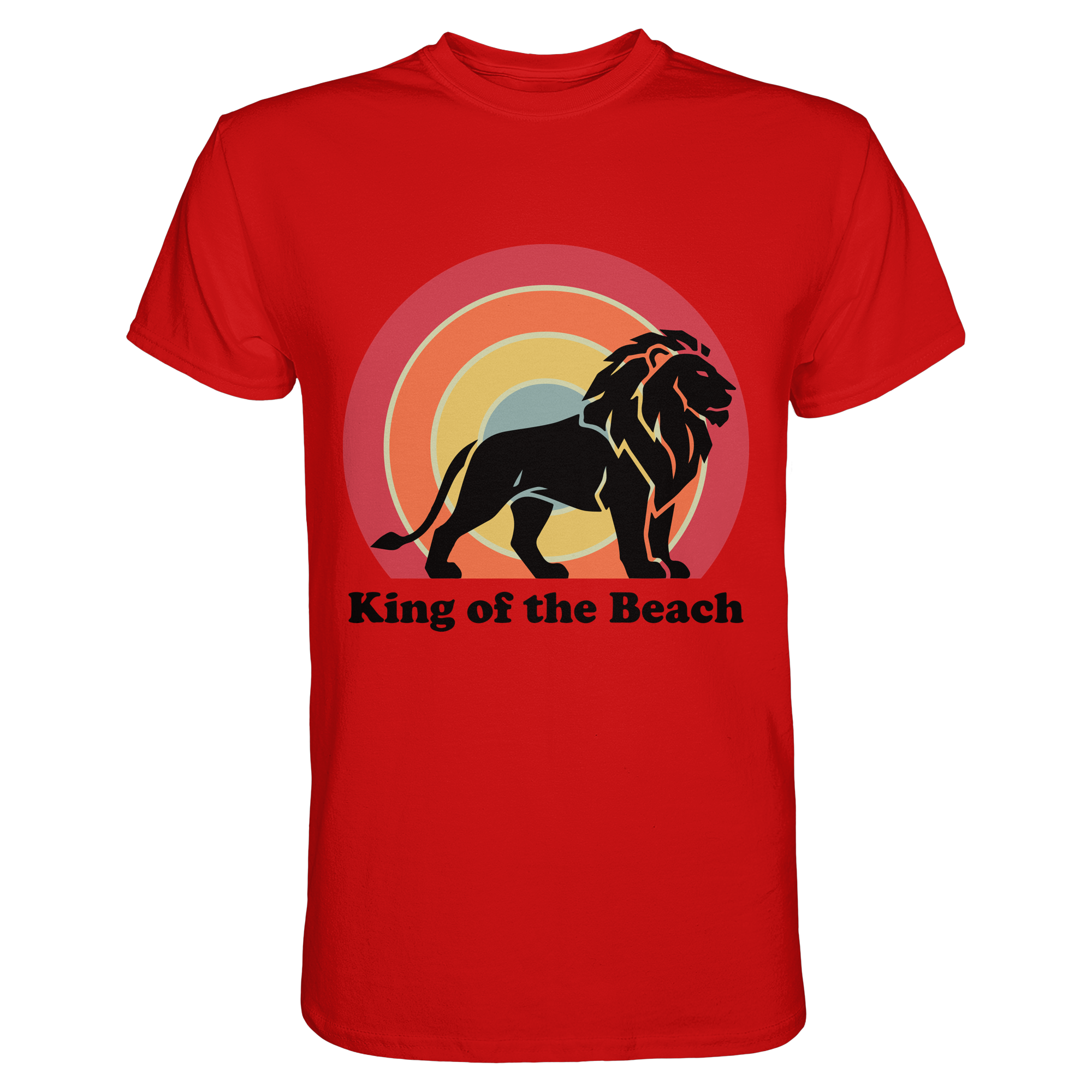 King of the Beach Löwe – Retro Strandkönig - Premium Shirt