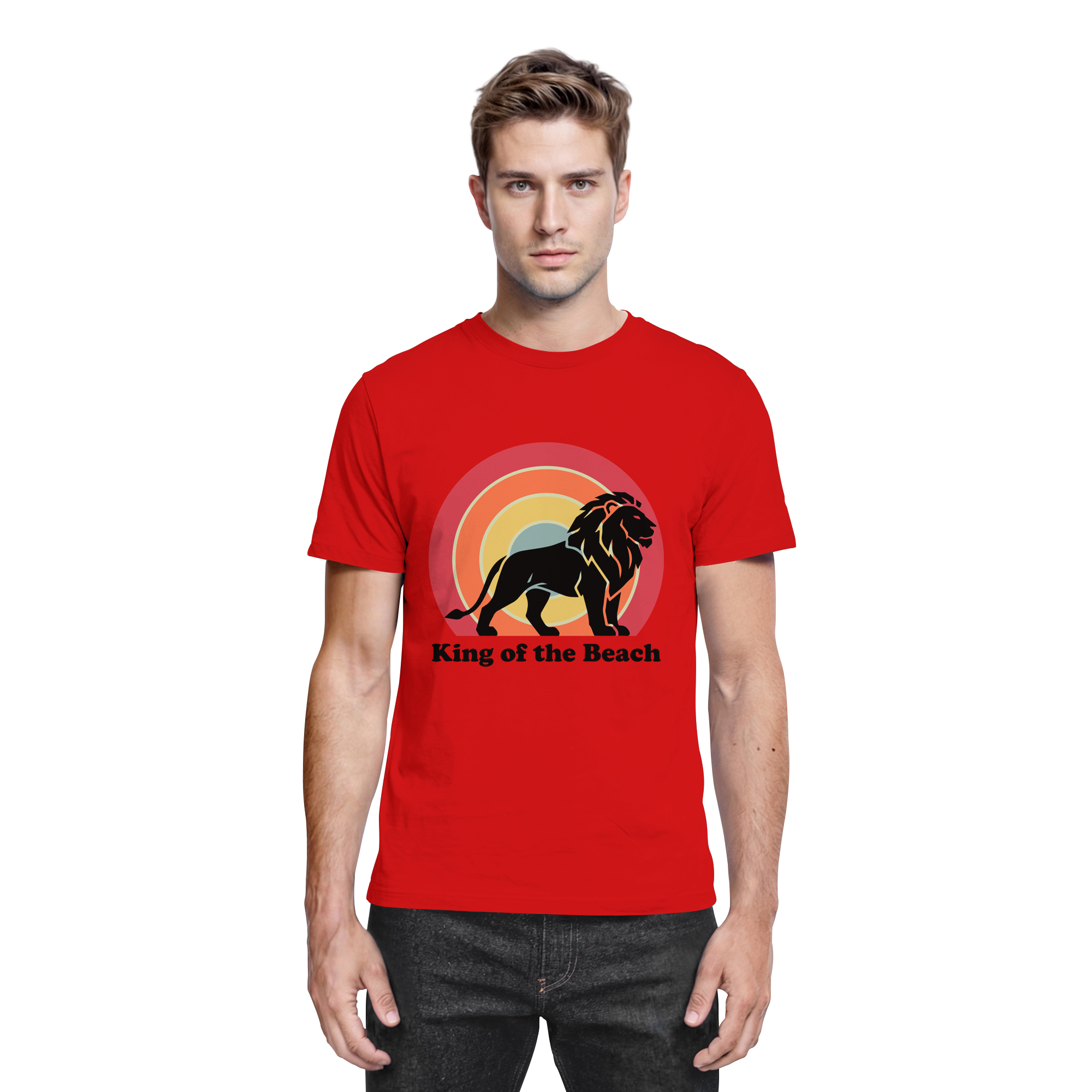 King of the Beach Löwe – Retro Strandkönig - Premium Shirt