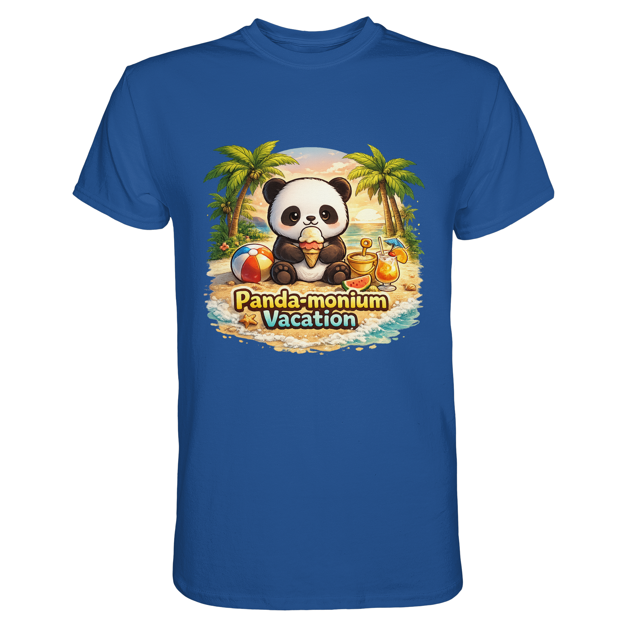 Panda-monium Vacation – Chilliger Strand Panda - Premium Shirt