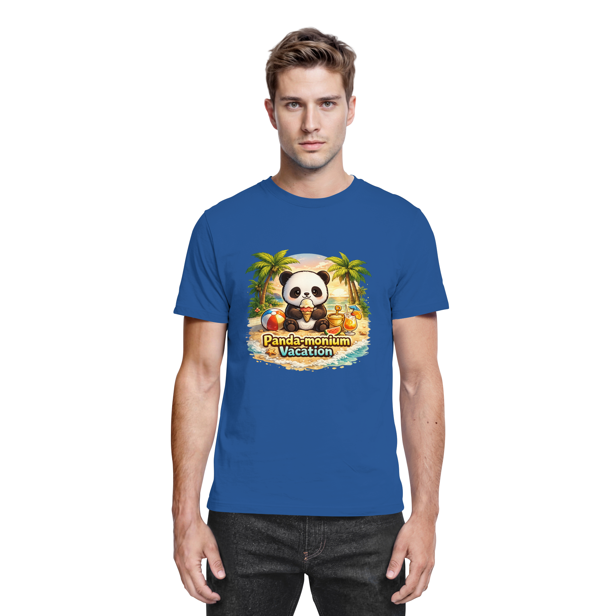 Panda-monium Vacation – Chilliger Strand Panda - Premium Shirt