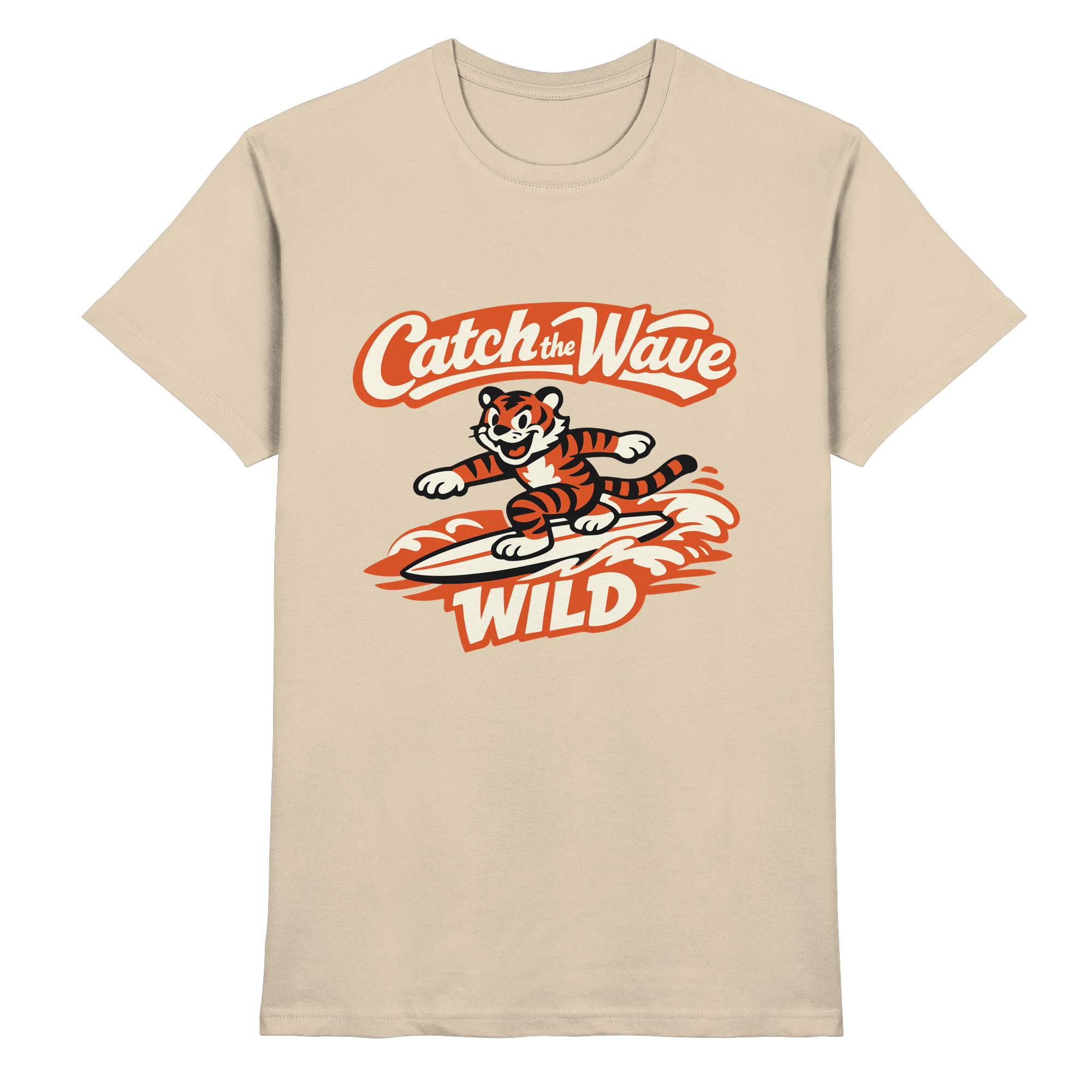 Catch the Wave Tiger – Vintage Surf Wildcat - Premium Shirt