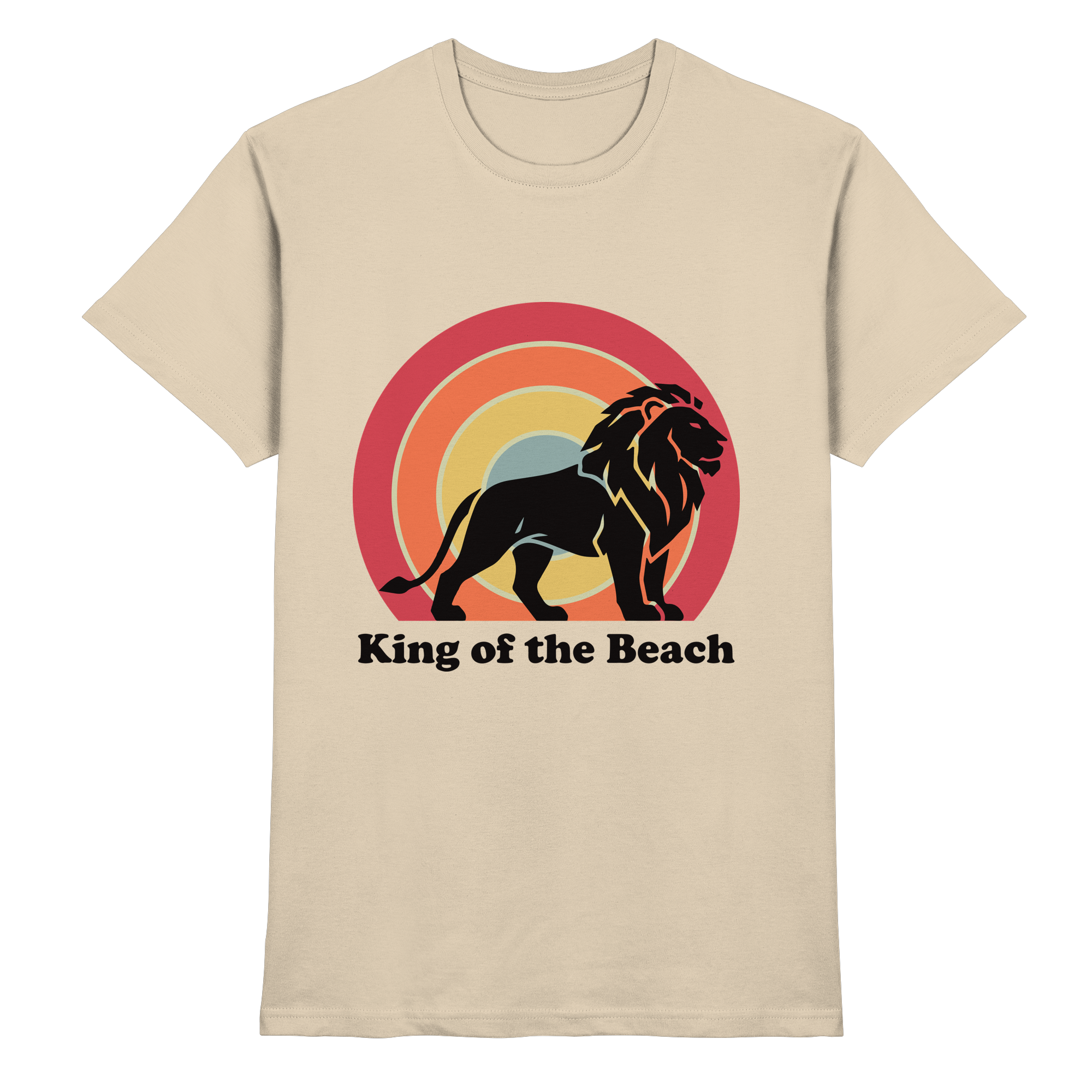 King of the Beach Löwe – Retro Strandkönig - Premium Shirt