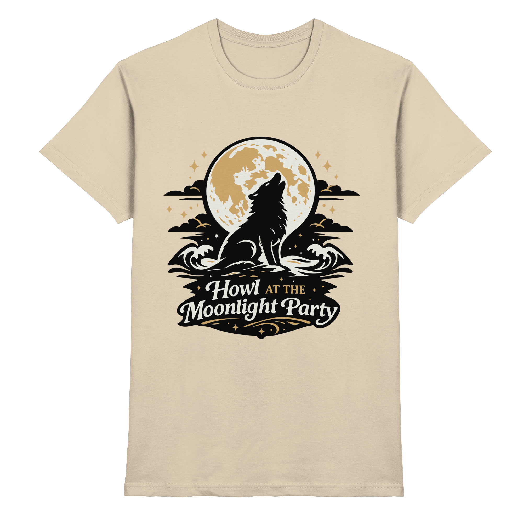 Howl at the Moonlight Party Wolf – Mondheuler Beach - Premium Shirt
