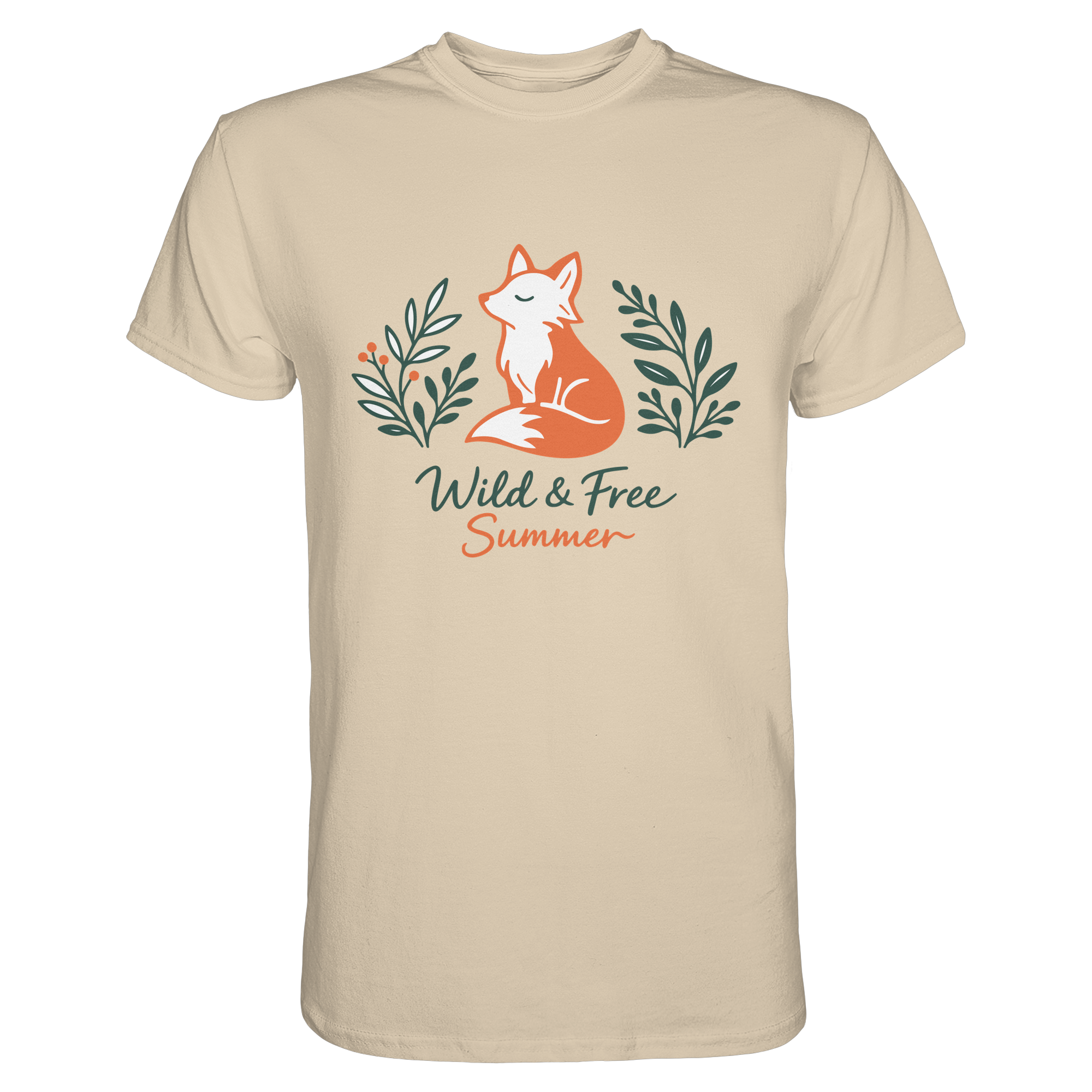 Wild & Free Summer Fuchs – Freiheitsmotiv - Premium Shirt
