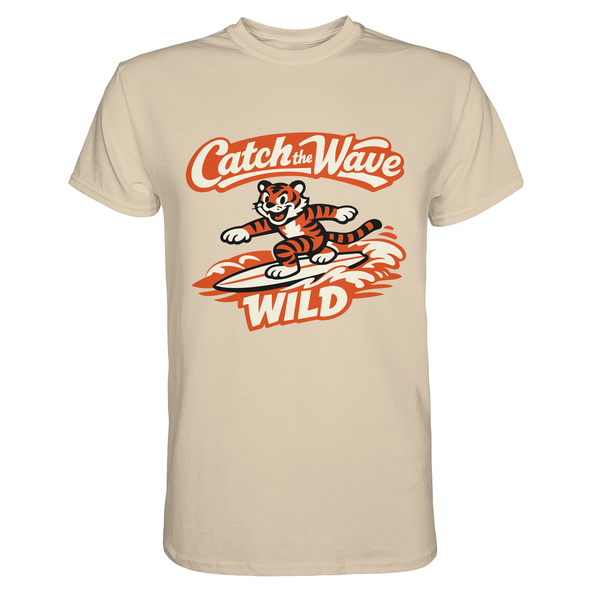 Catch the Wave Tiger – Vintage Surf Wildcat - Premium Shirt