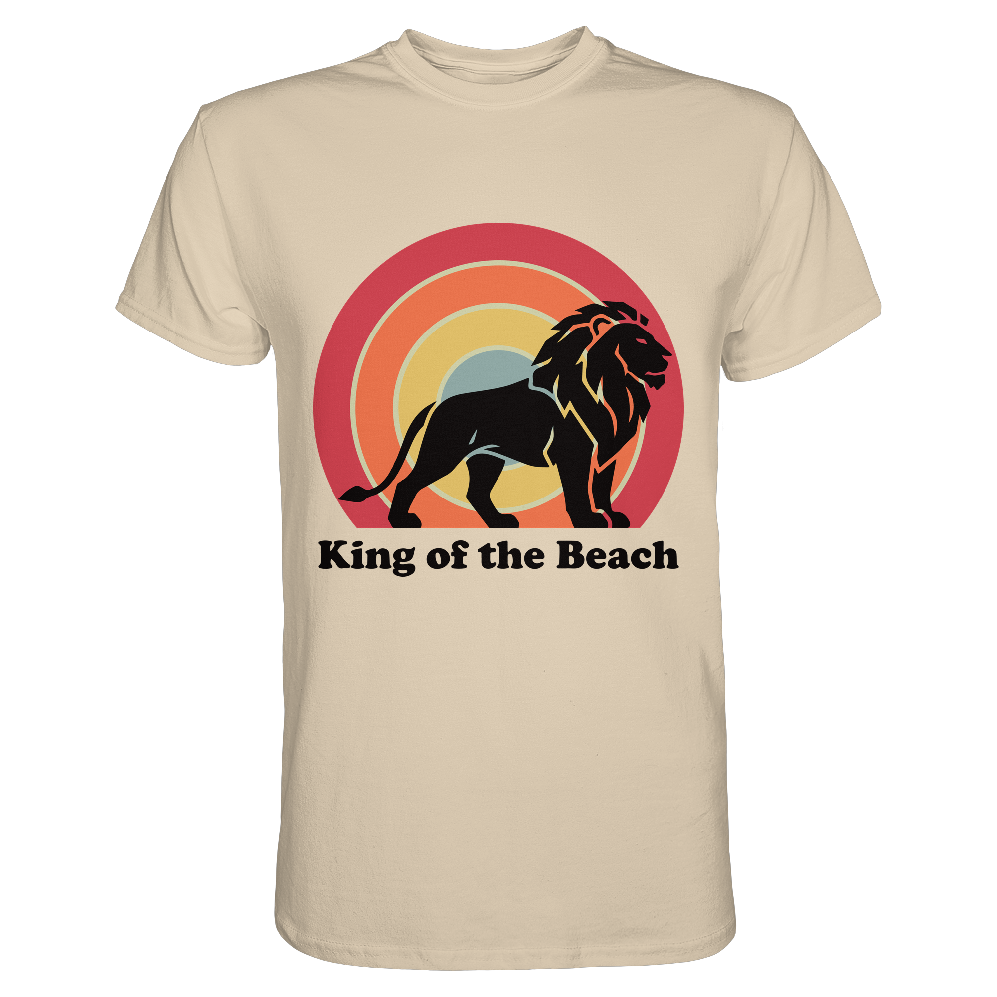 King of the Beach Löwe – Retro Strandkönig - Premium Shirt