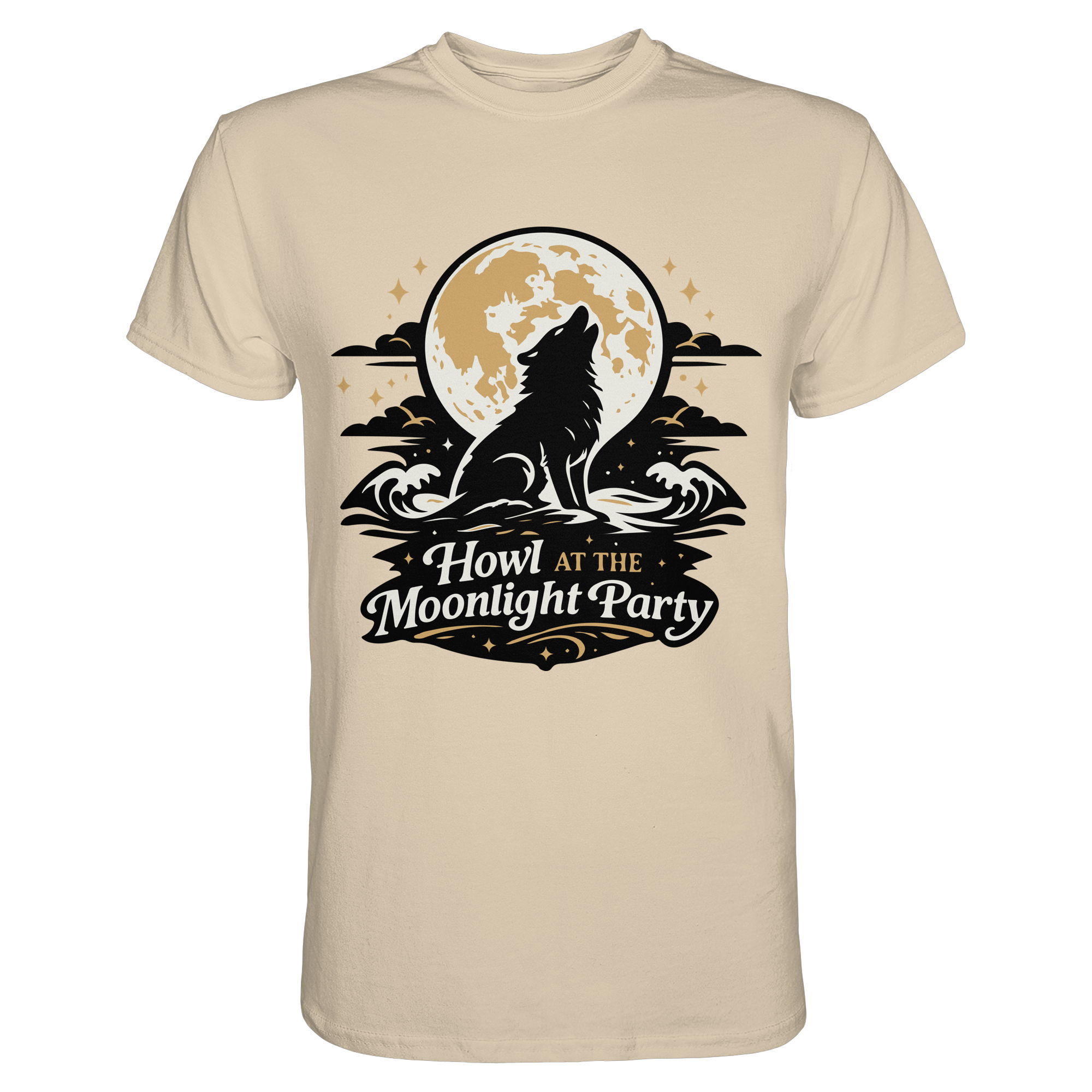 Howl at the Moonlight Party Wolf – Mondheuler Beach - Premium Shirt