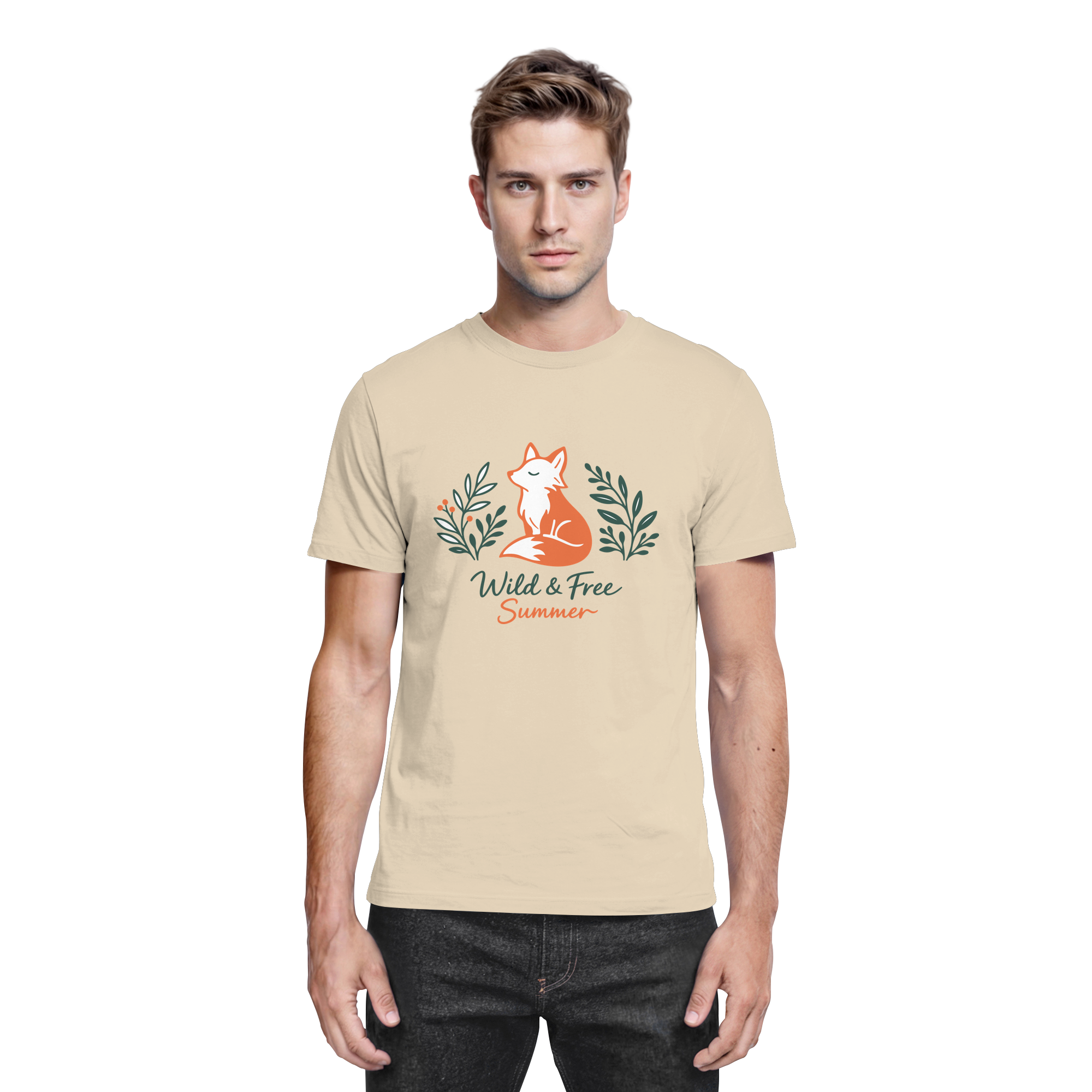 Wild & Free Summer Fuchs – Freiheitsmotiv - Premium Shirt