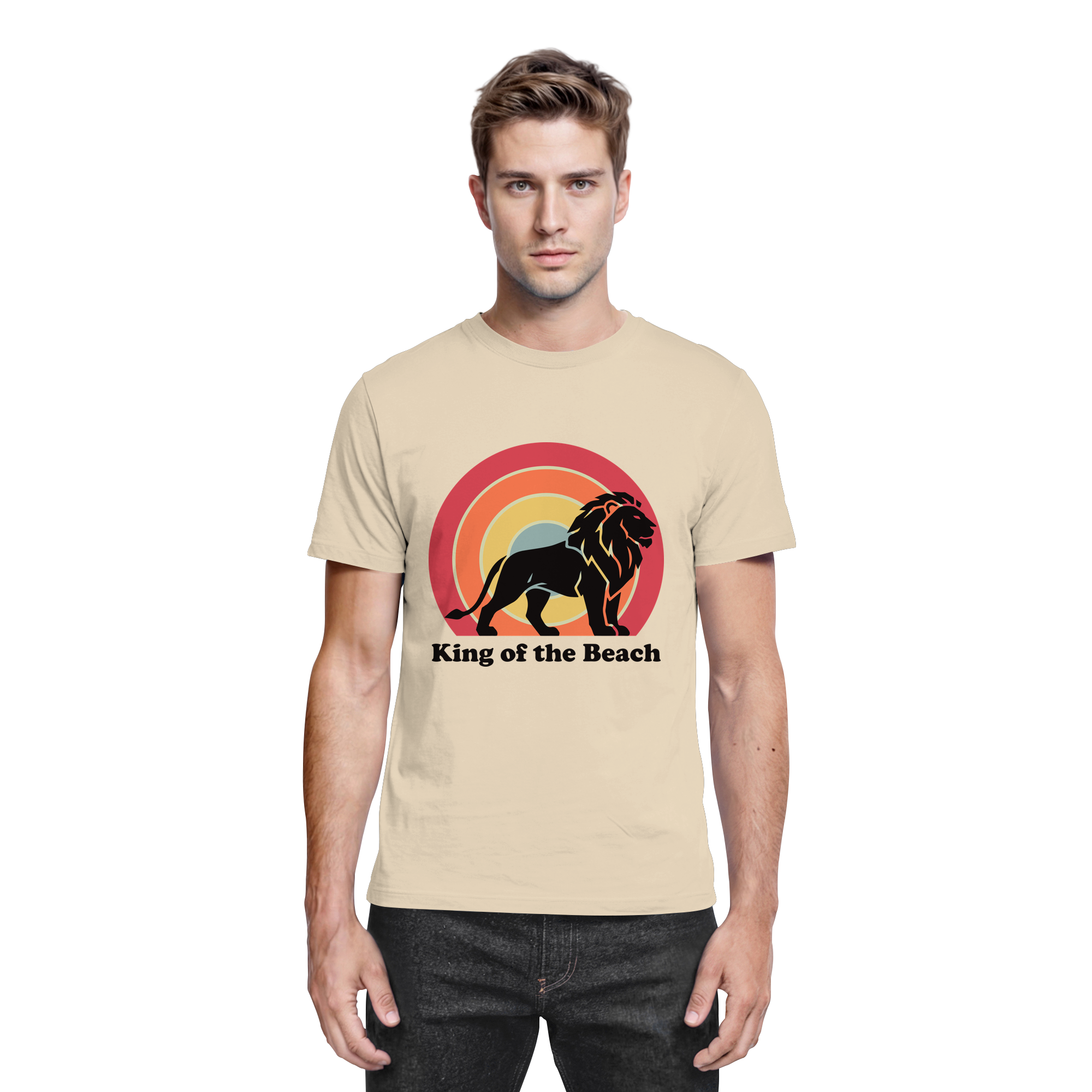 King of the Beach Löwe – Retro Strandkönig - Premium Shirt