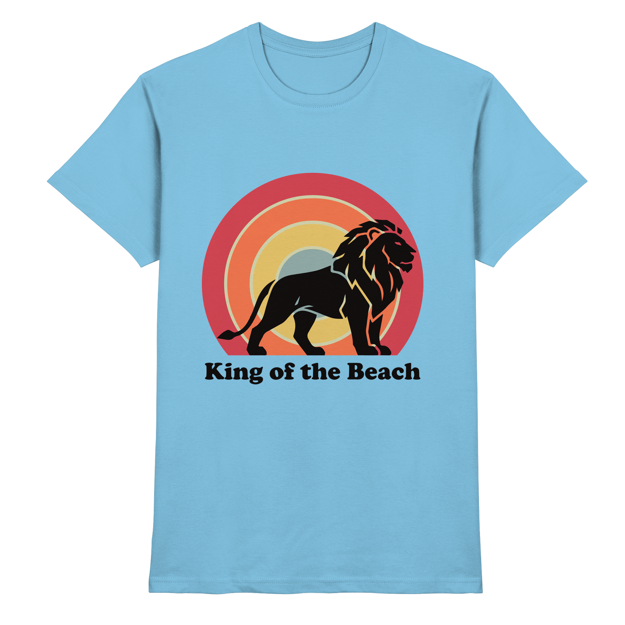 King of the Beach Löwe – Retro Strandkönig - Premium Shirt