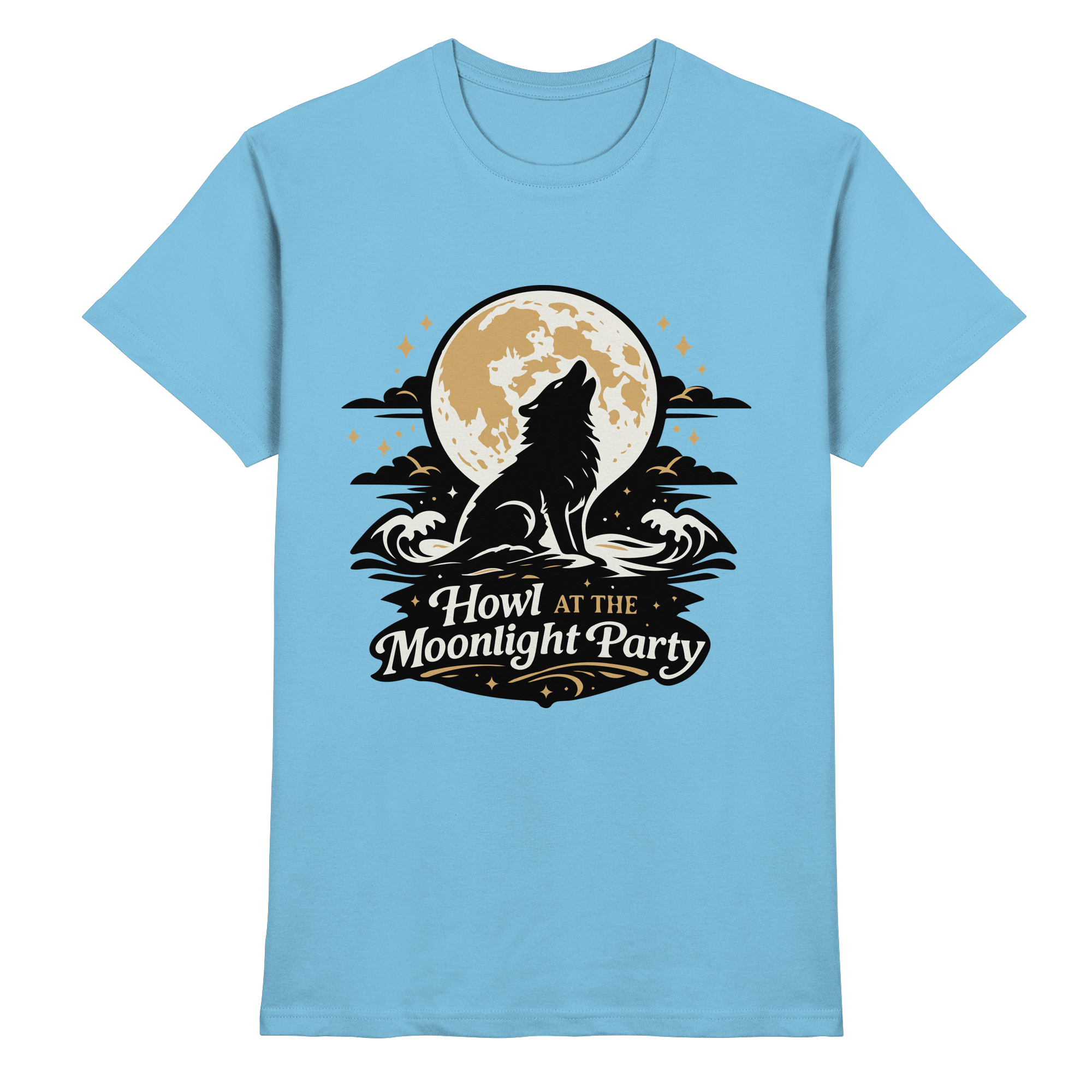 Howl at the Moonlight Party Wolf – Mondheuler Beach - Premium Shirt