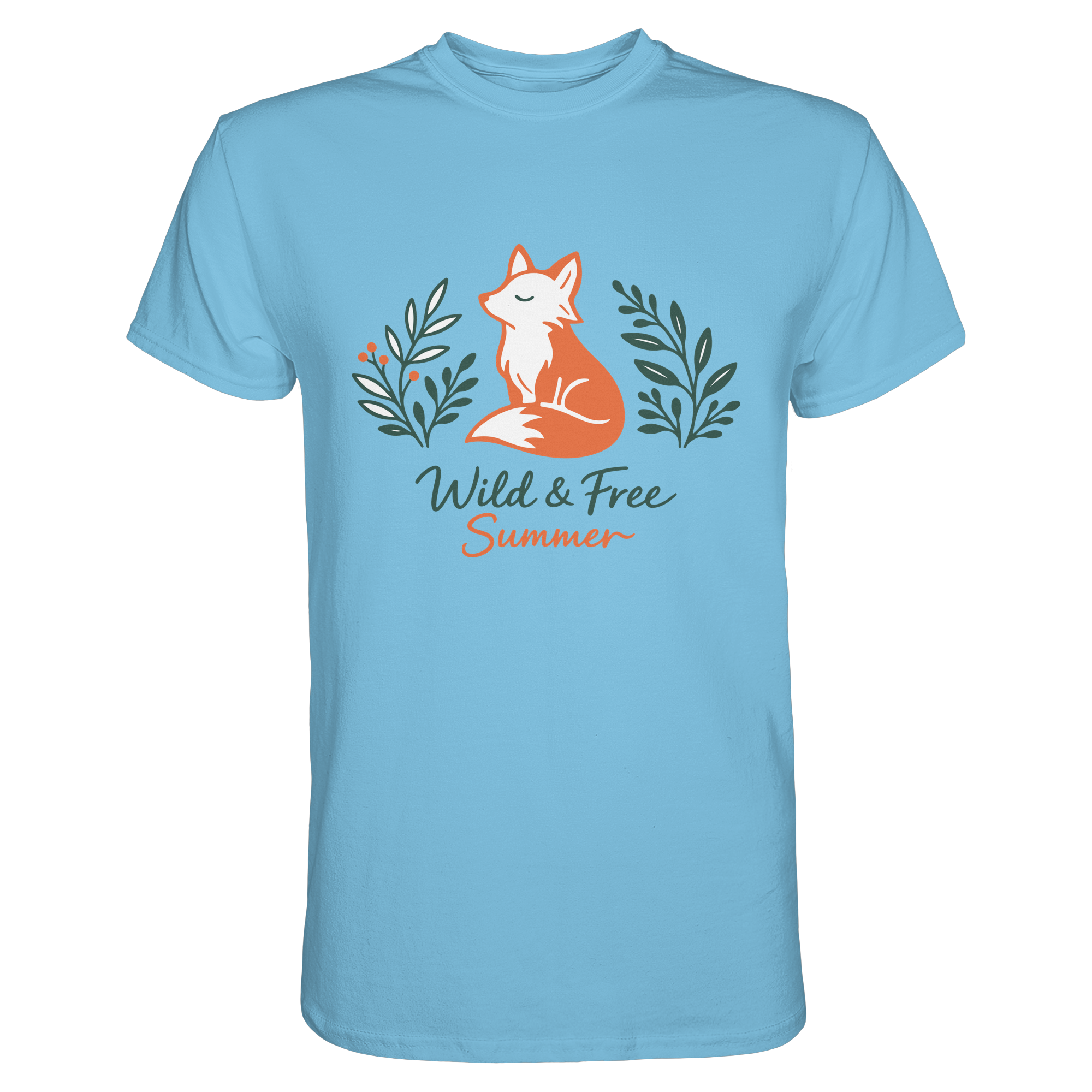 Wild & Free Summer Fuchs – Freiheitsmotiv - Premium Shirt