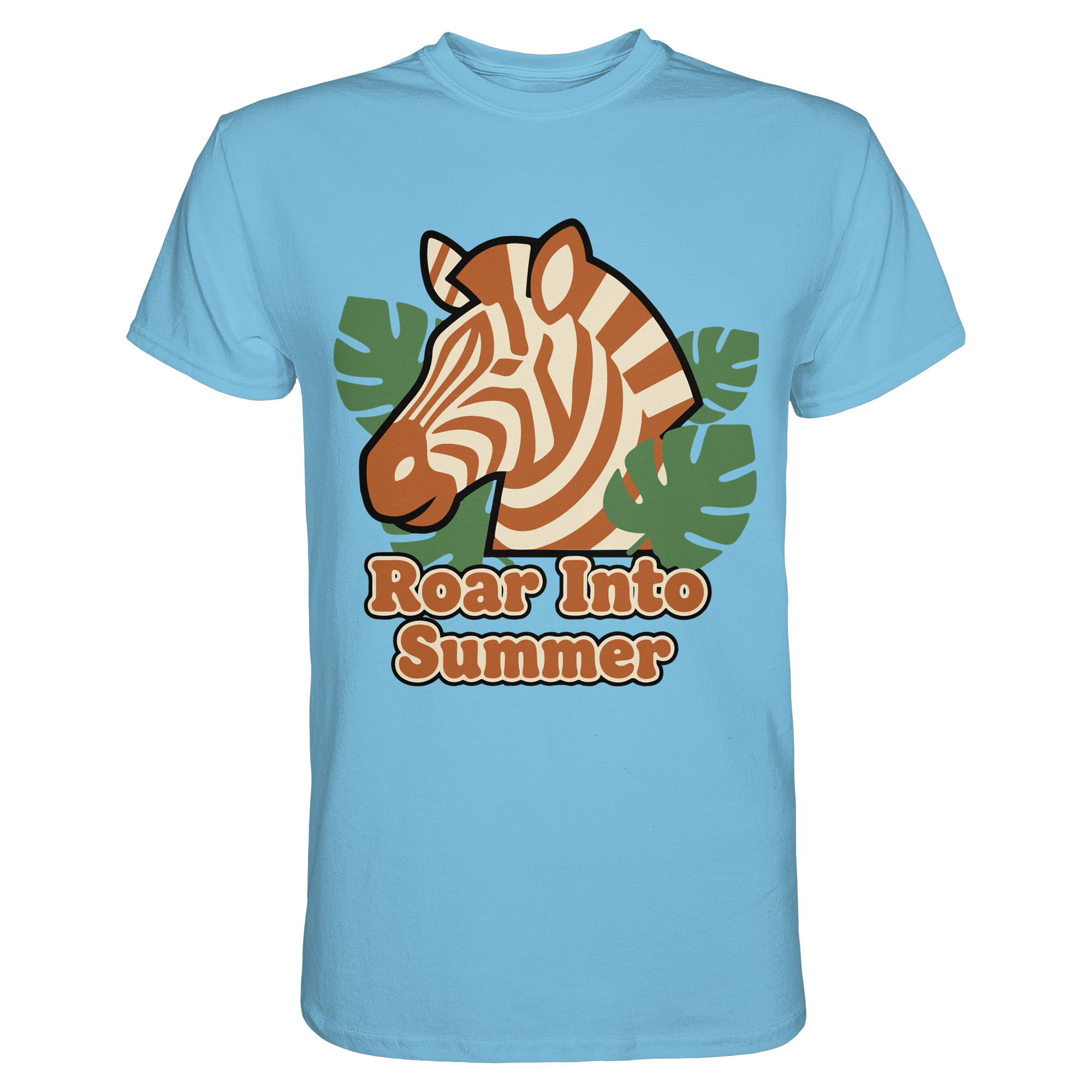 Roar Into Summer Zebra – Tropisches Streifentier - Premium Shirt