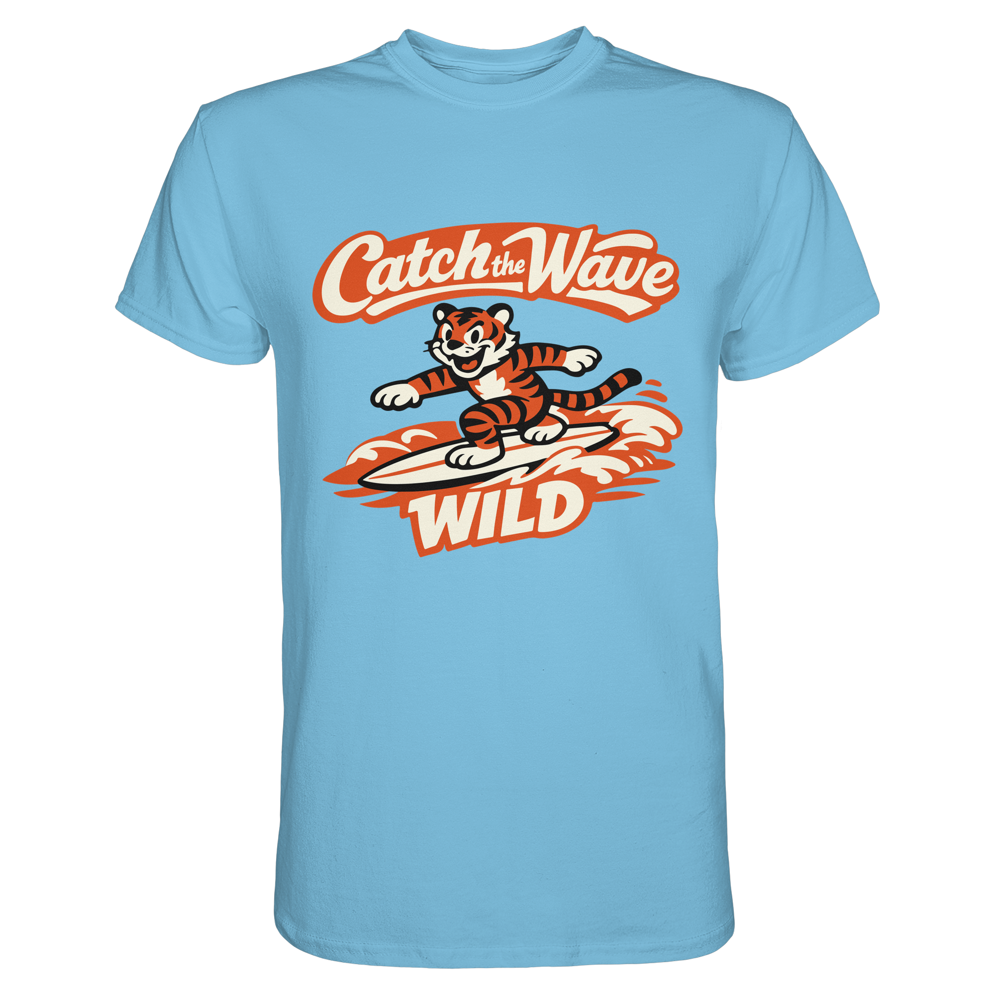 Catch the Wave Tiger – Vintage Surf Wildcat - Premium Shirt