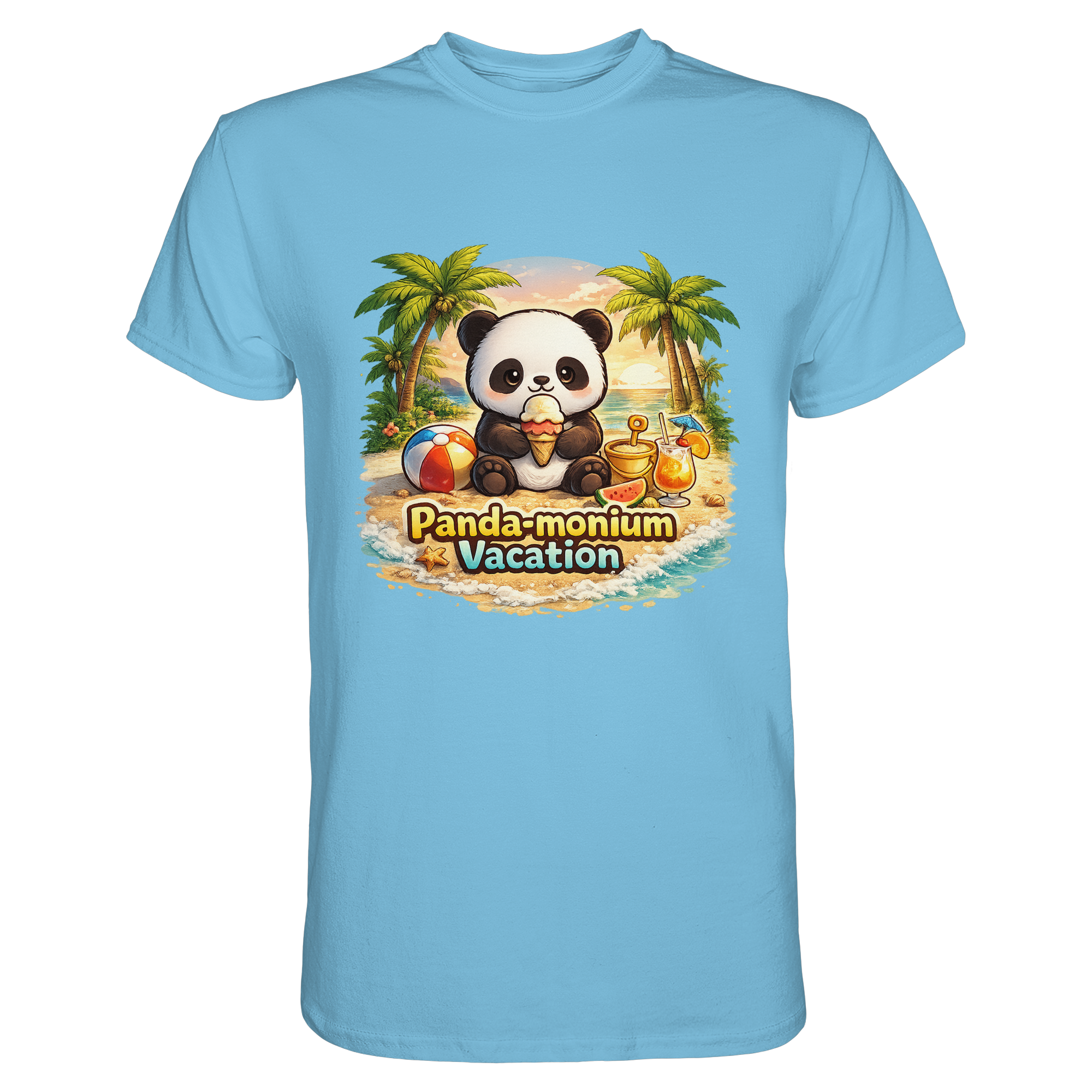 Panda-monium Vacation – Chilliger Strand Panda - Premium Shirt