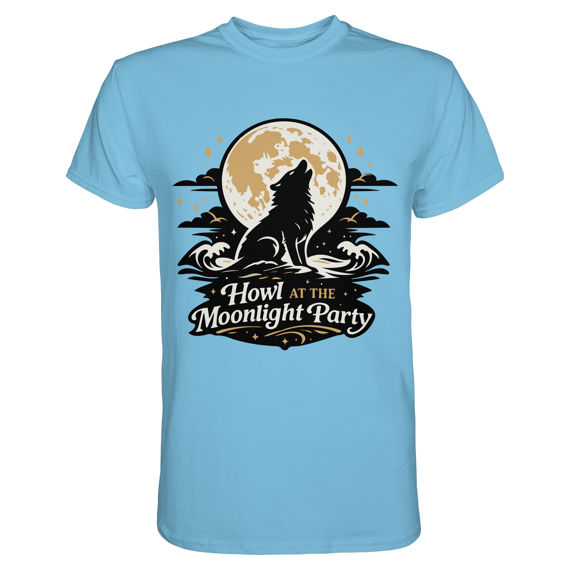 Howl at the Moonlight Party Wolf – Mondheuler Beach - Premium Shirt