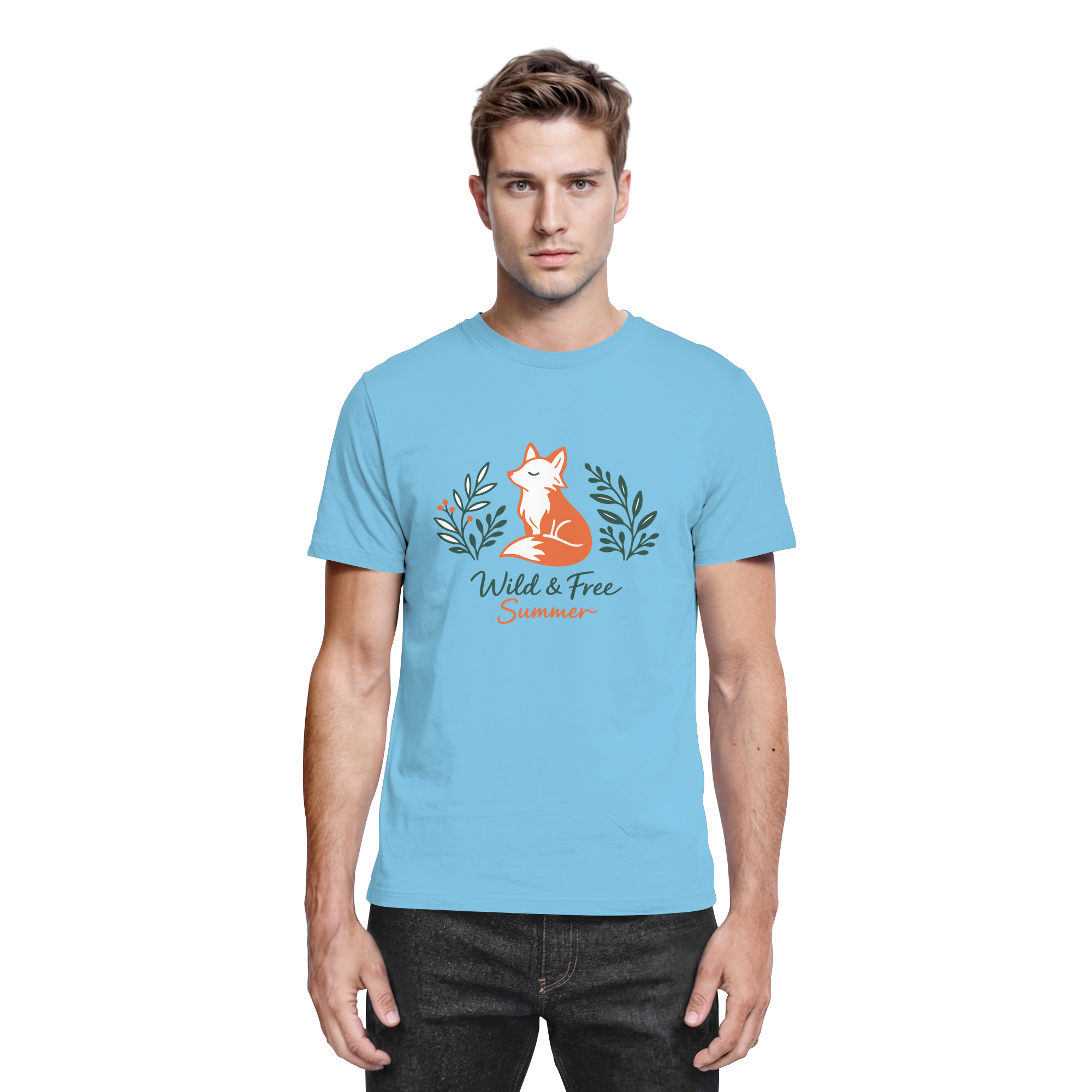 Wild & Free Summer Fuchs – Freiheitsmotiv - Premium Shirt