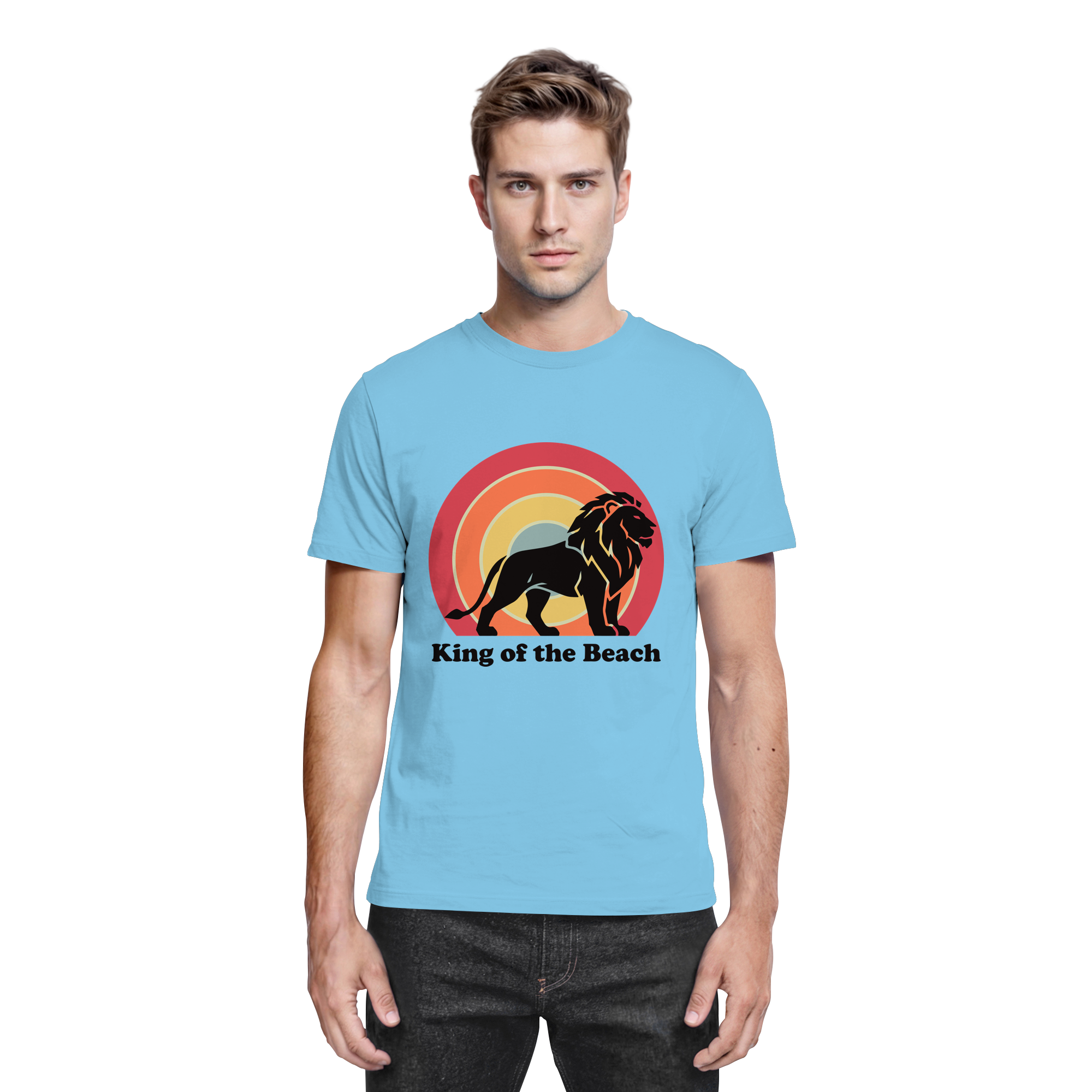 King of the Beach Löwe – Retro Strandkönig - Premium Shirt