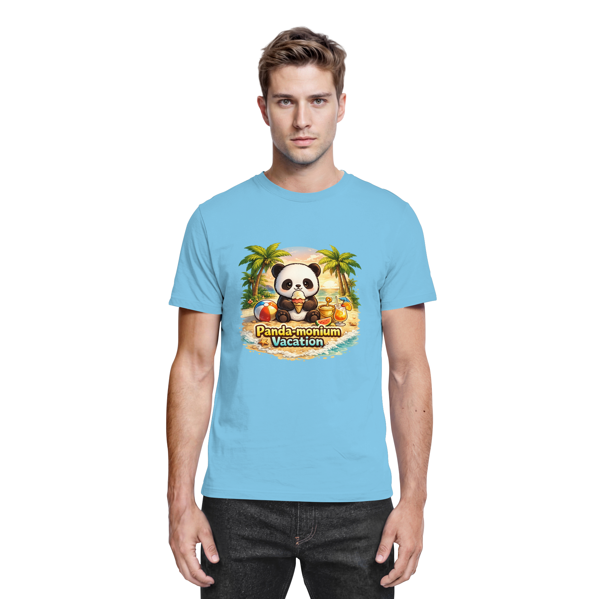 Panda-monium Vacation – Chilliger Strand Panda - Premium Shirt
