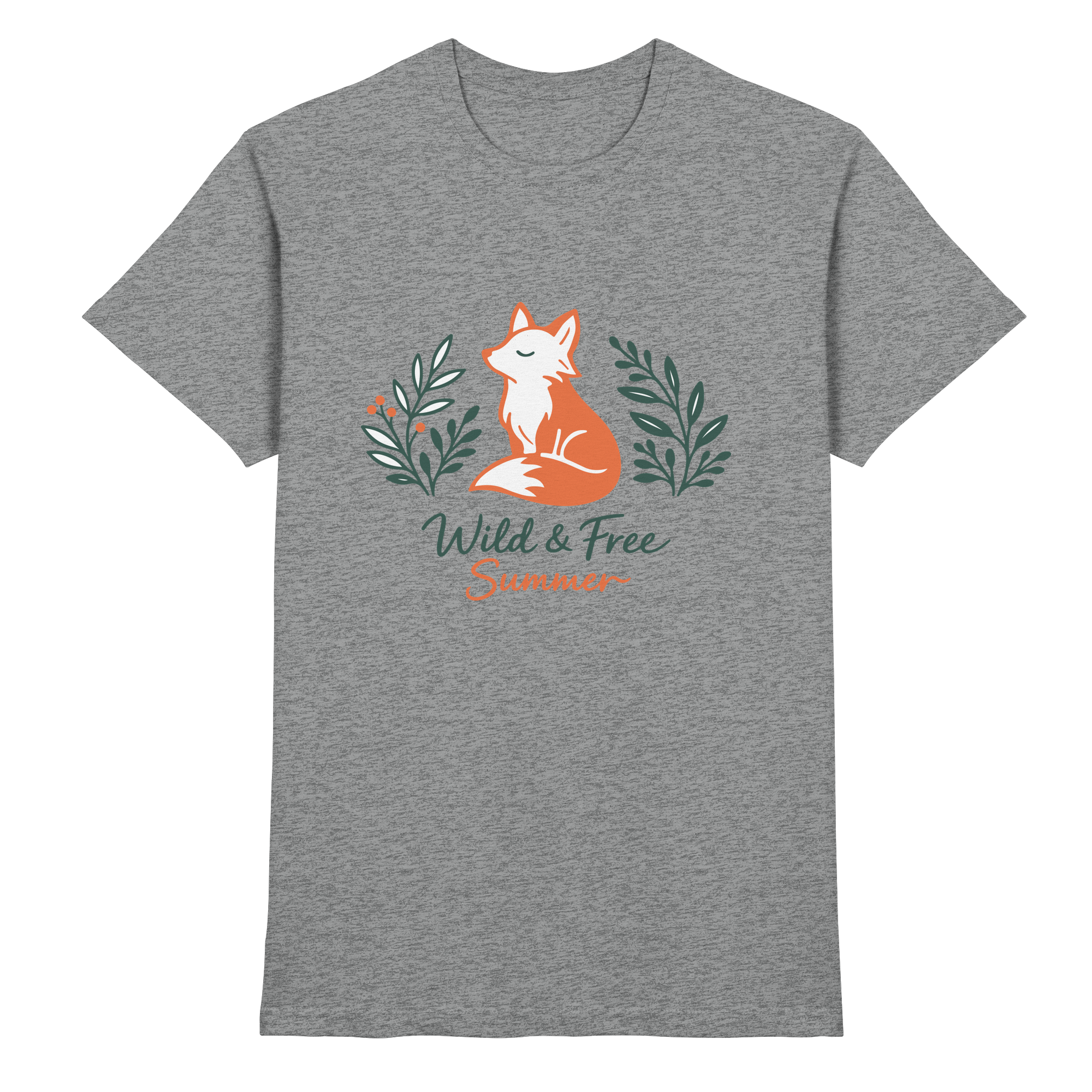 Wild & Free Summer Fuchs – Freiheitsmotiv - Premium Shirt