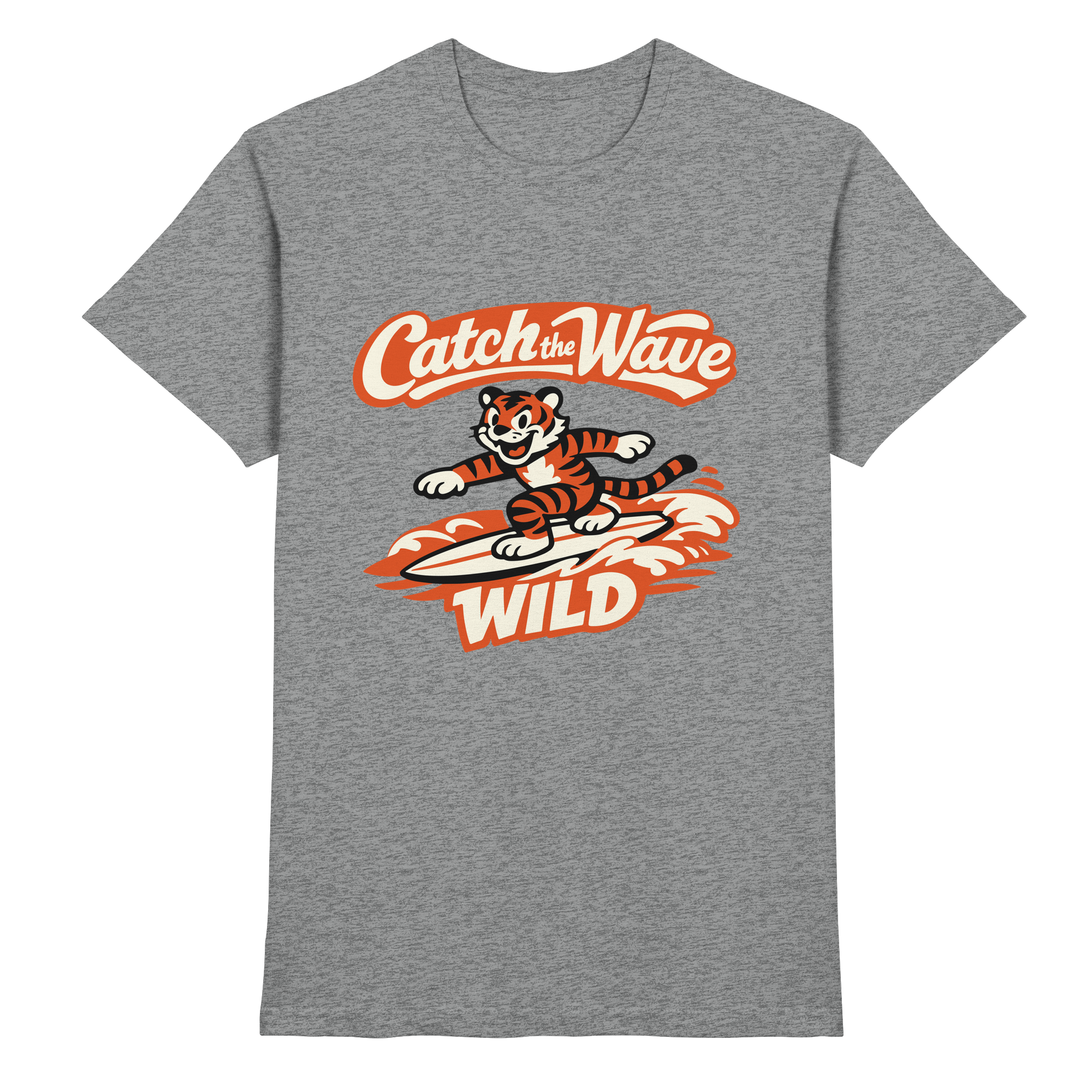 Catch the Wave Tiger – Vintage Surf Wildcat - Premium Shirt