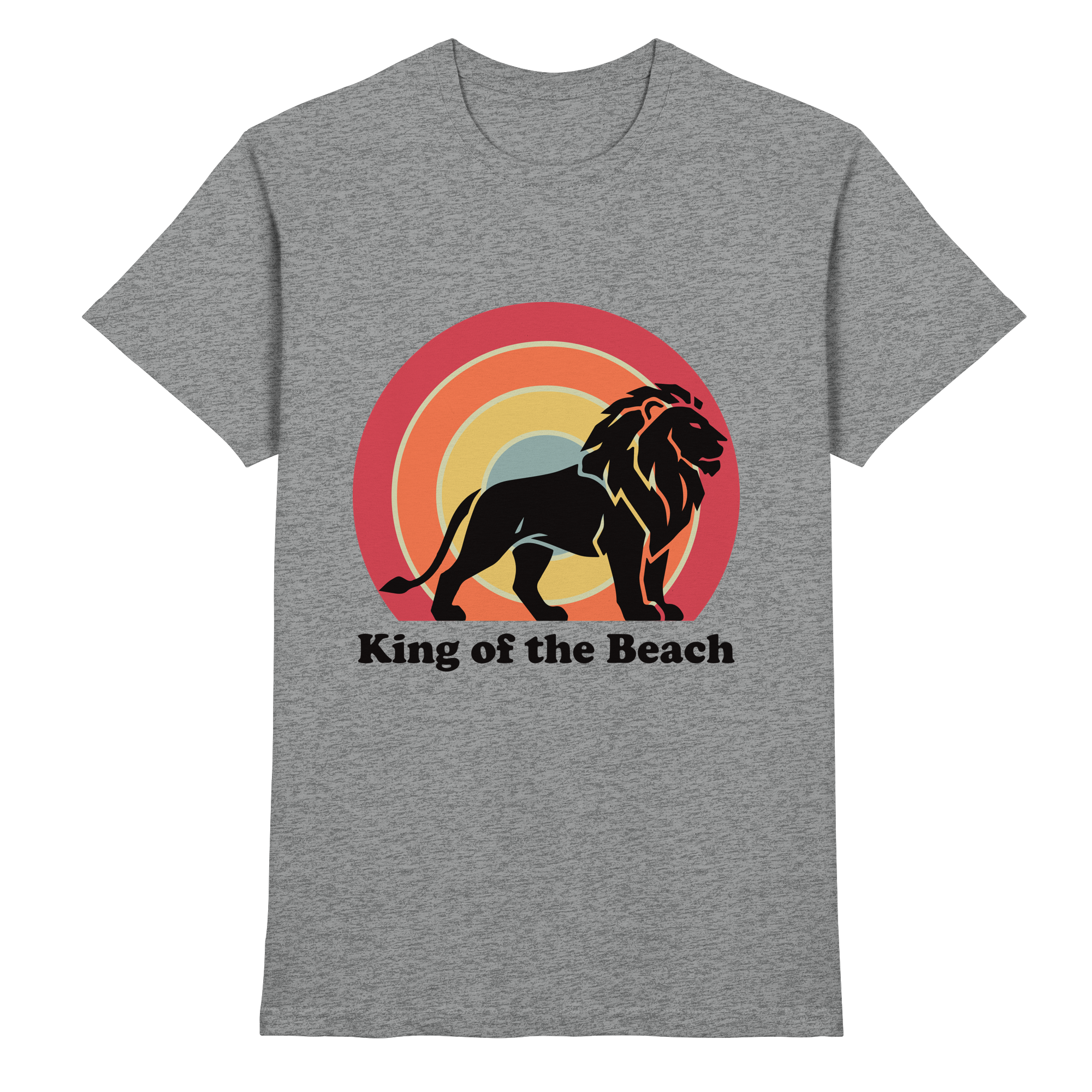 King of the Beach Löwe – Retro Strandkönig - Premium Shirt