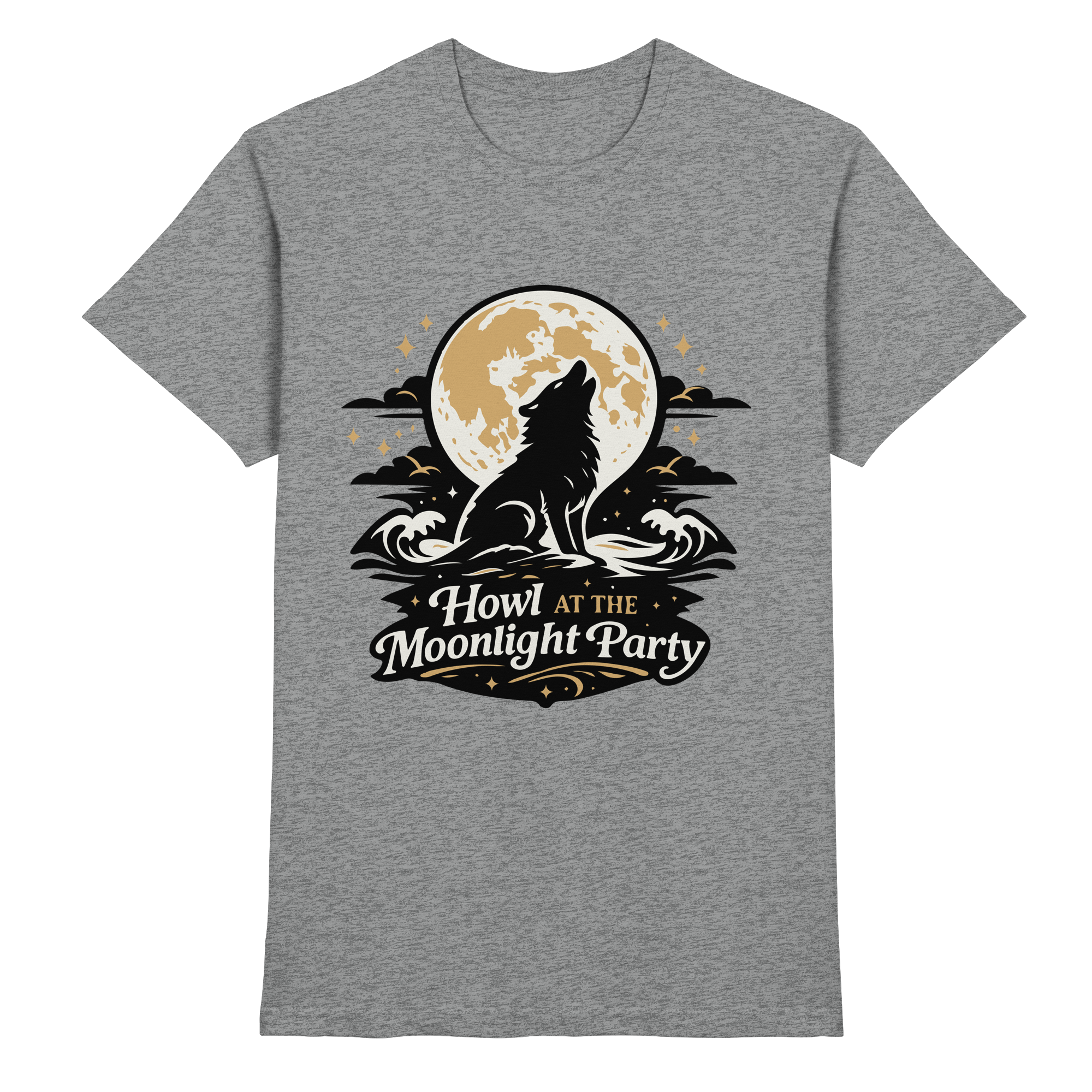 Howl at the Moonlight Party Wolf – Mondheuler Beach - Premium Shirt