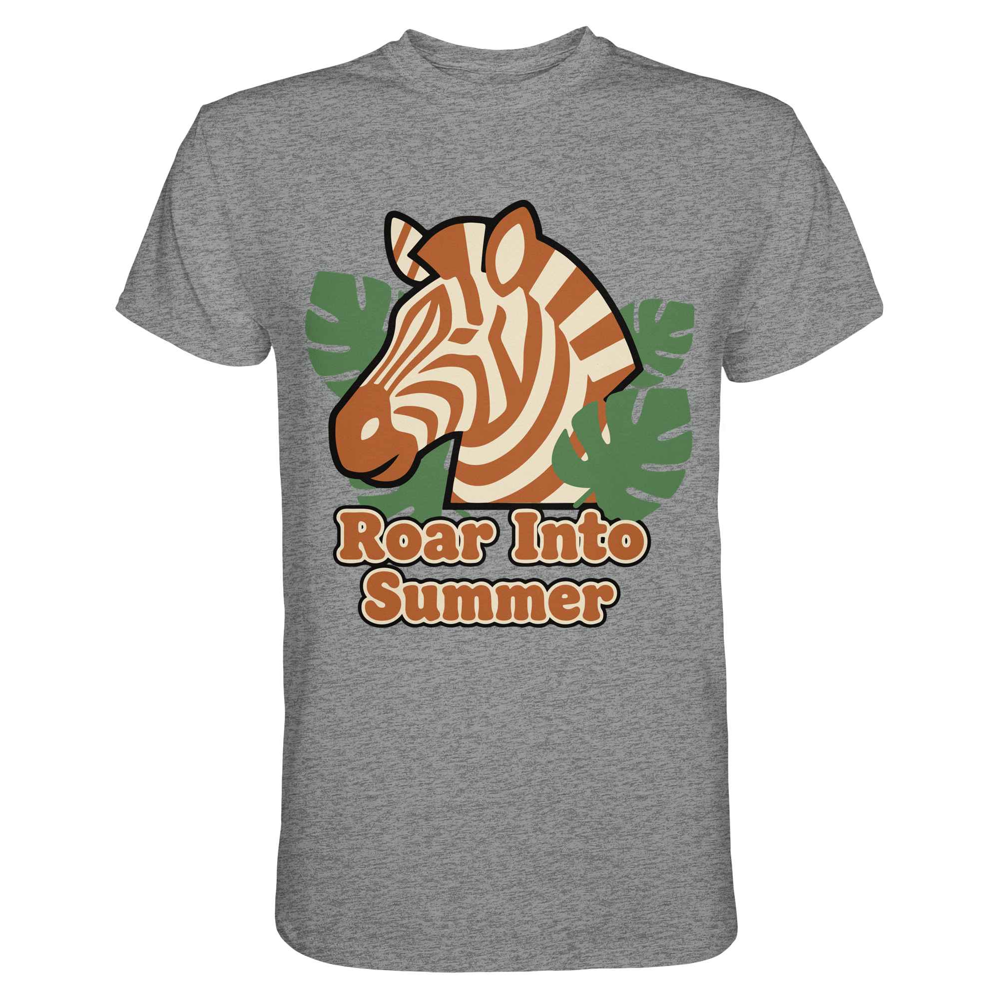 Roar Into Summer Zebra – Tropisches Streifentier - Premium Shirt