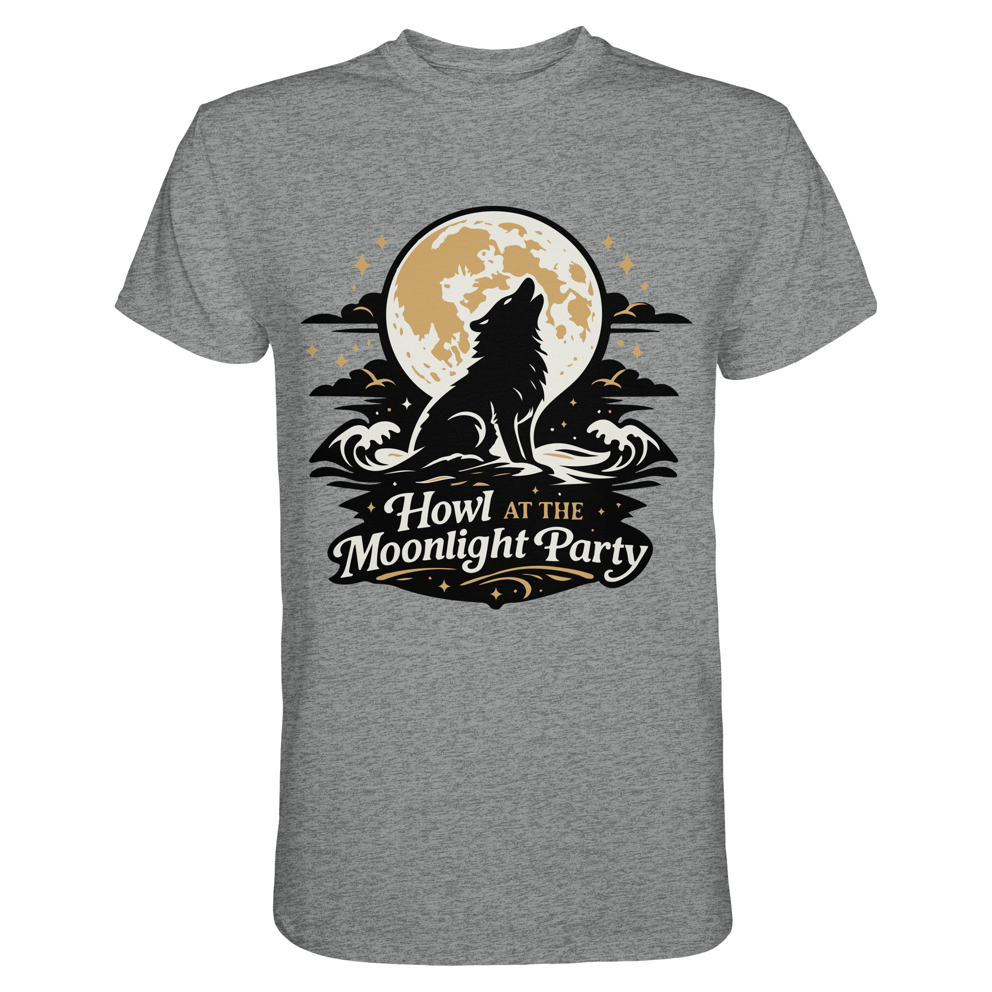 Howl at the Moonlight Party Wolf – Mondheuler Beach - Premium Shirt