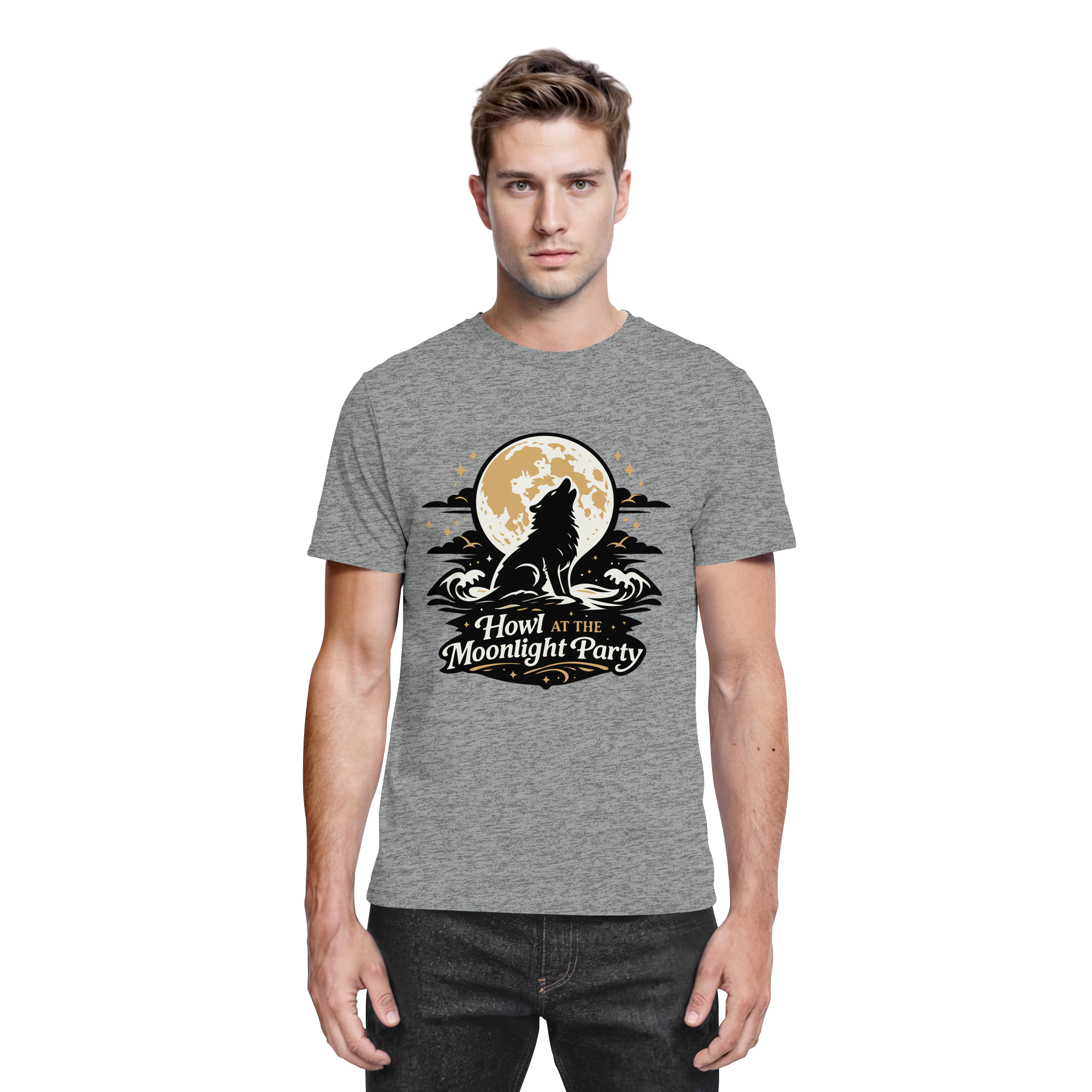 Howl at the Moonlight Party Wolf – Mondheuler Beach - Premium Shirt
