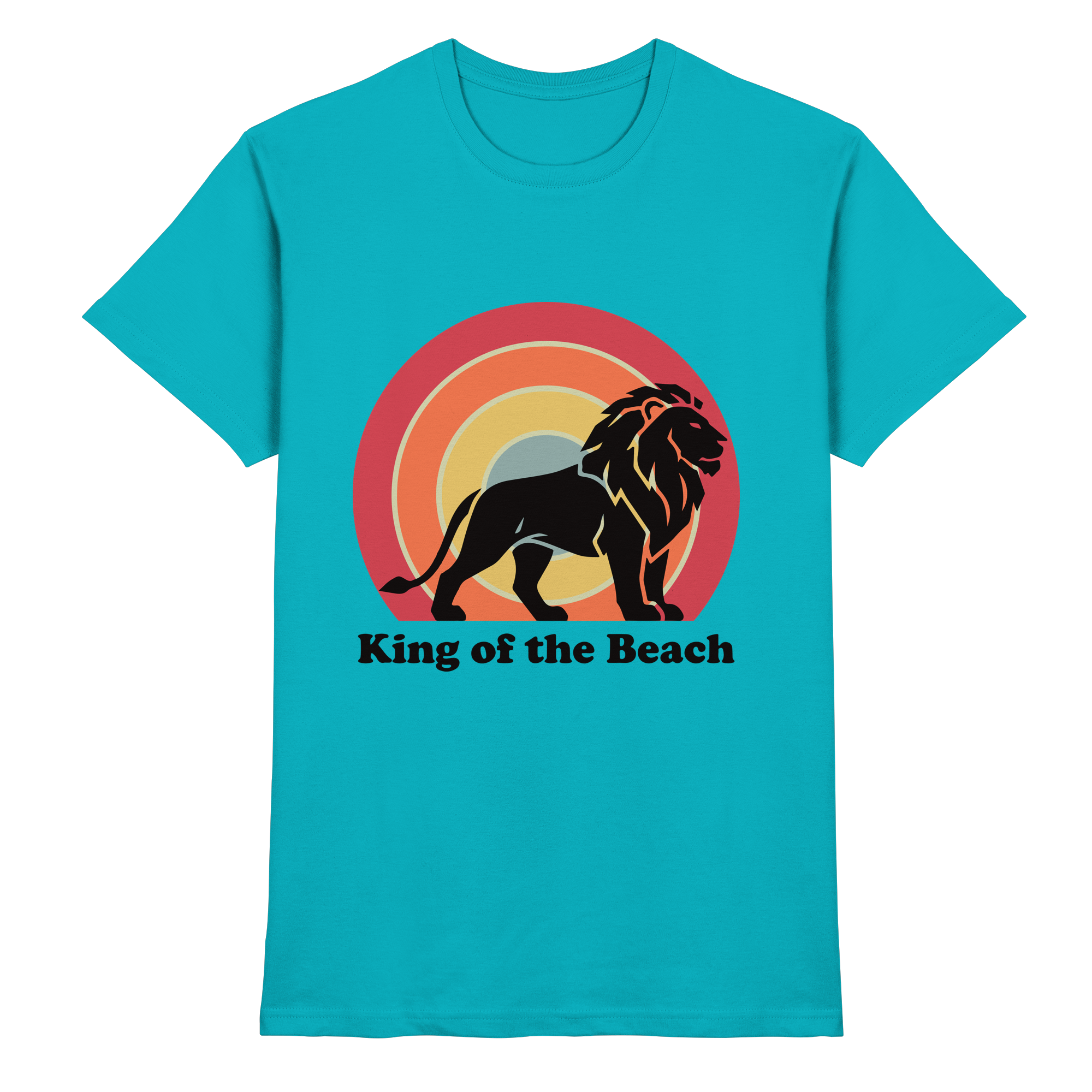 King of the Beach Löwe – Retro Strandkönig - Premium Shirt
