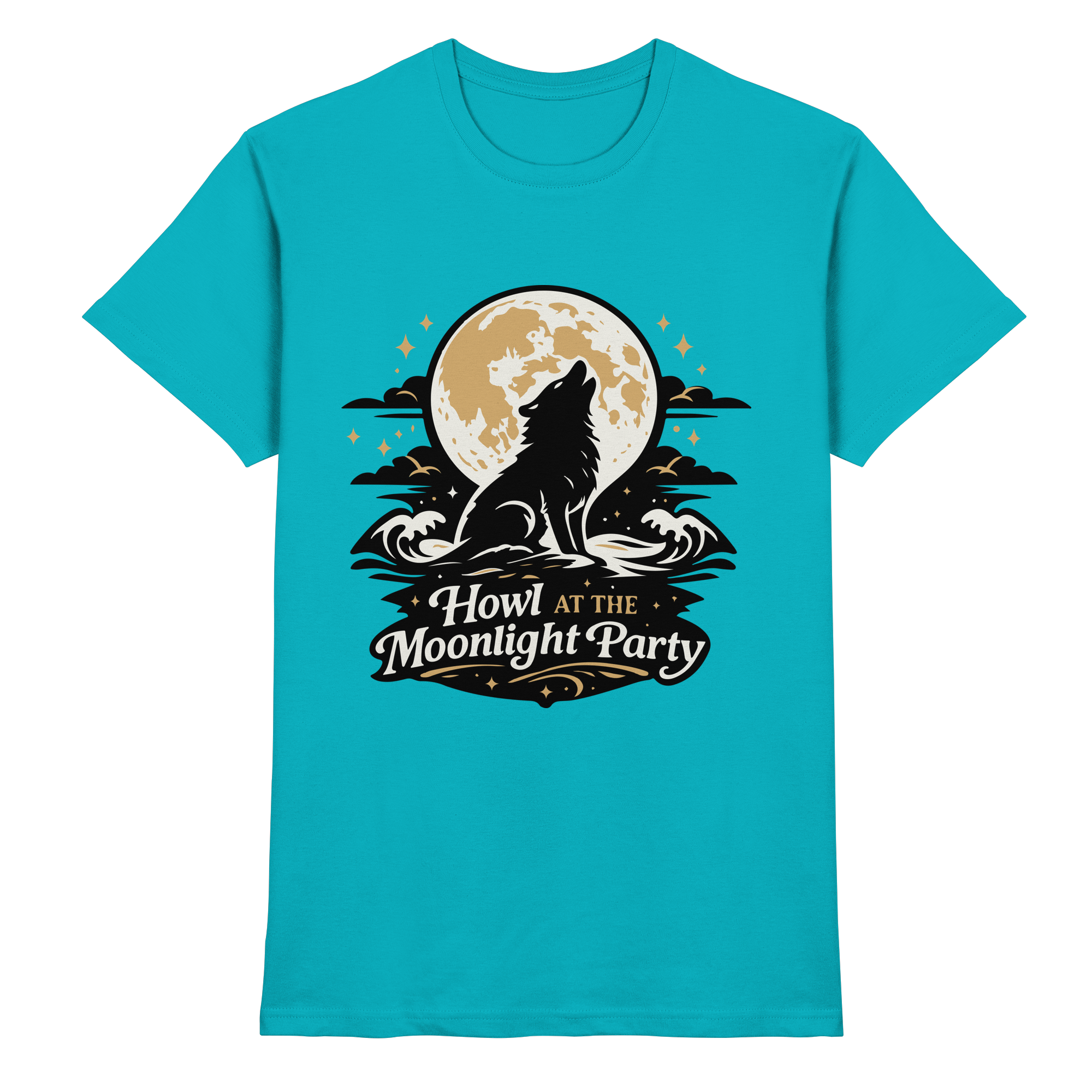 Howl at the Moonlight Party Wolf – Mondheuler Beach - Premium Shirt