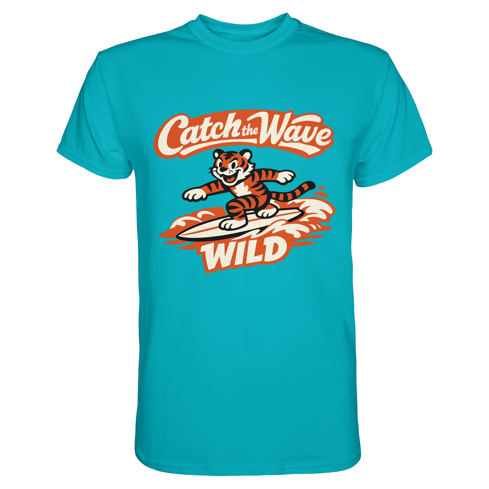 Catch the Wave Tiger – Vintage Surf Wildcat - Premium Shirt