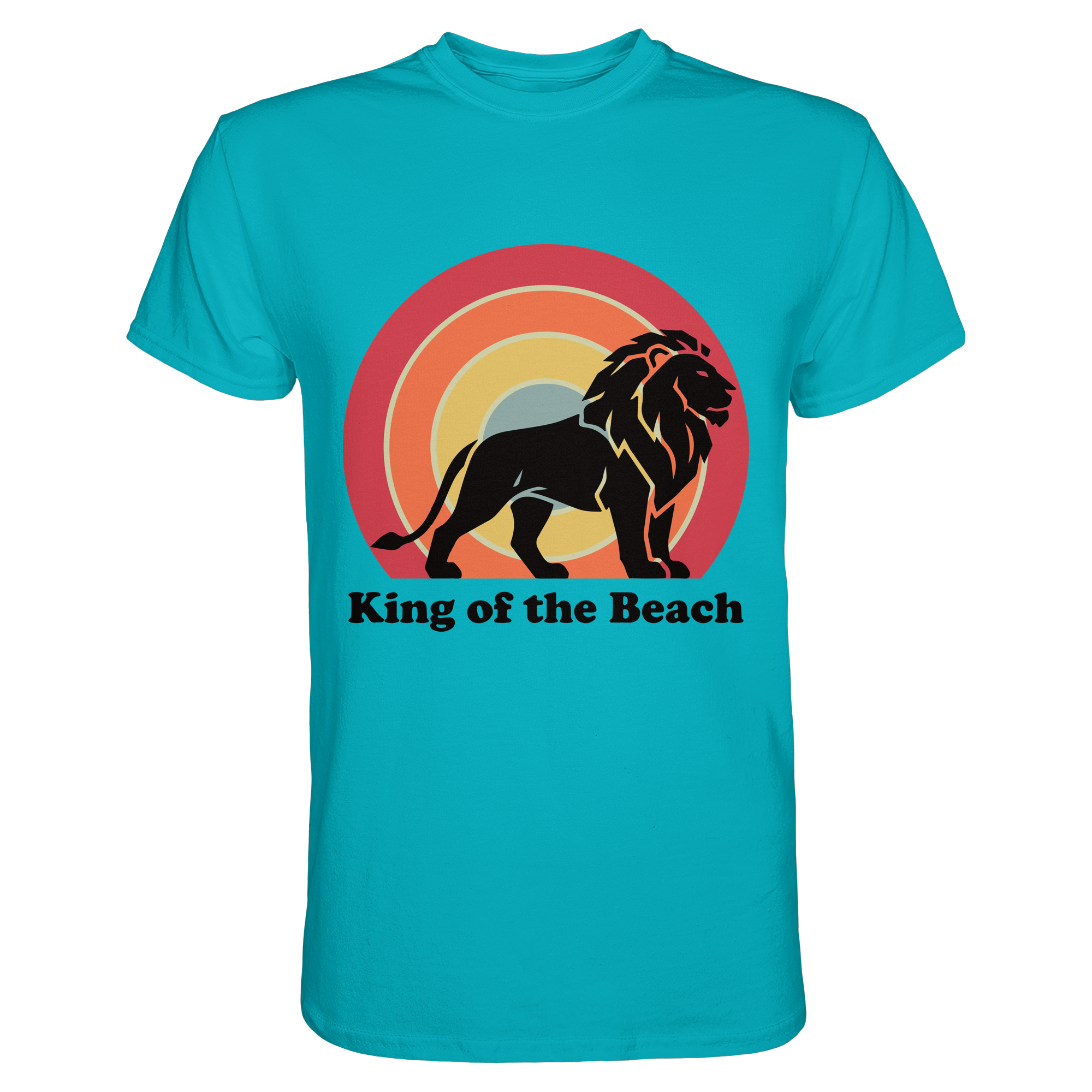 King of the Beach Löwe – Retro Strandkönig - Premium Shirt