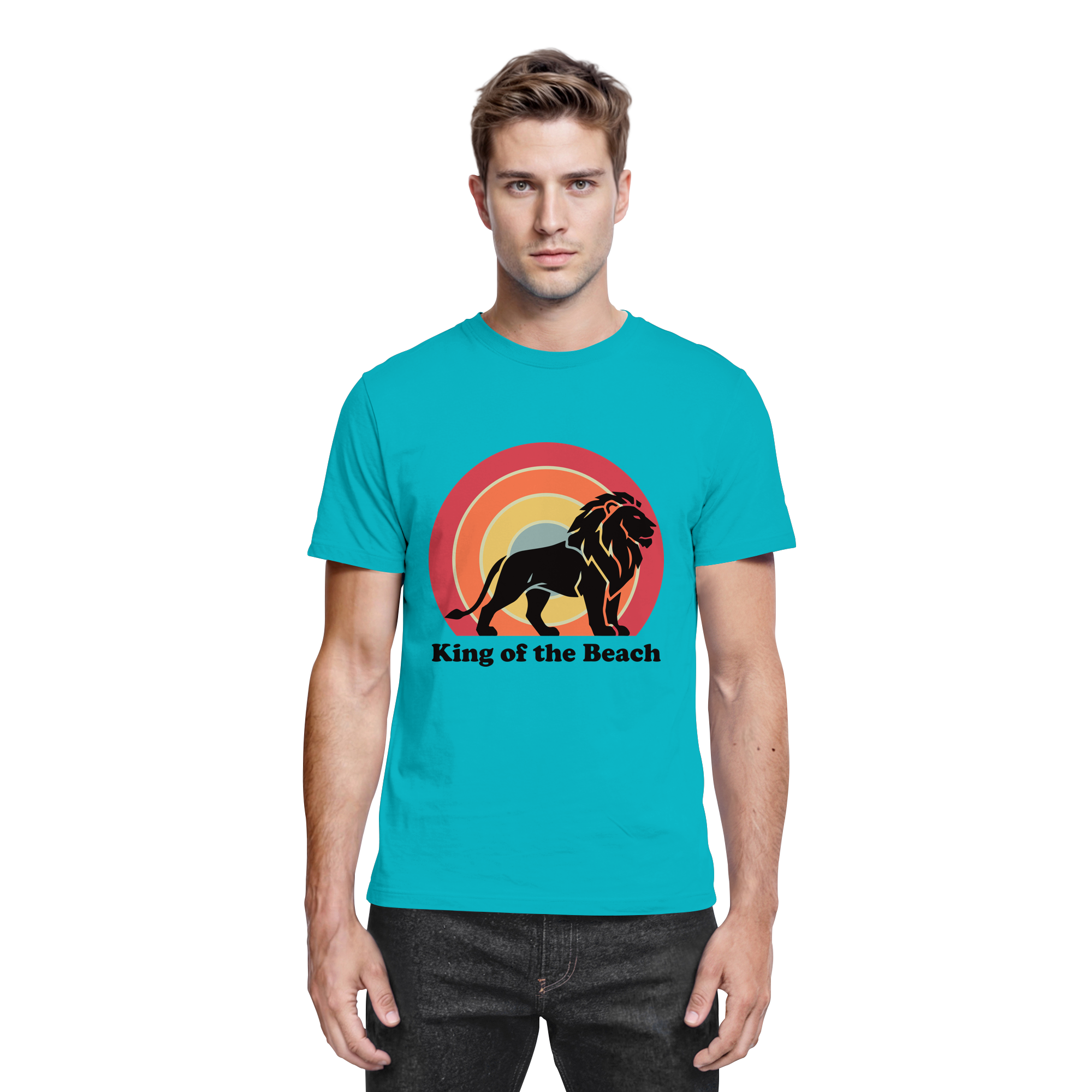 King of the Beach Löwe – Retro Strandkönig - Premium Shirt