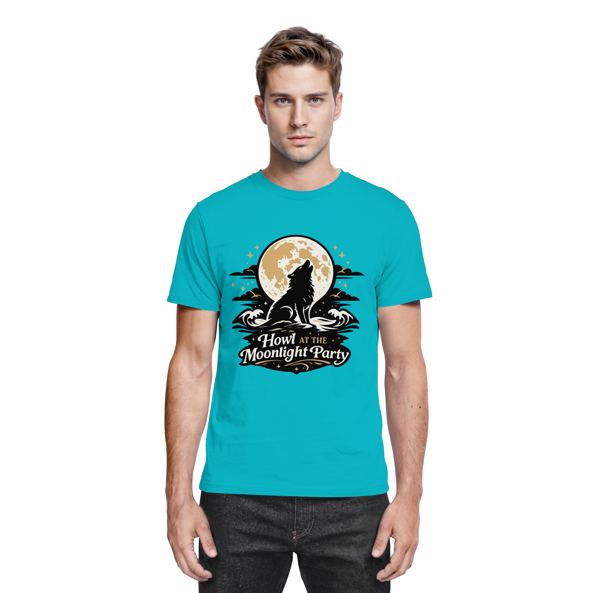 Howl at the Moonlight Party Wolf – Mondheuler Beach - Premium Shirt