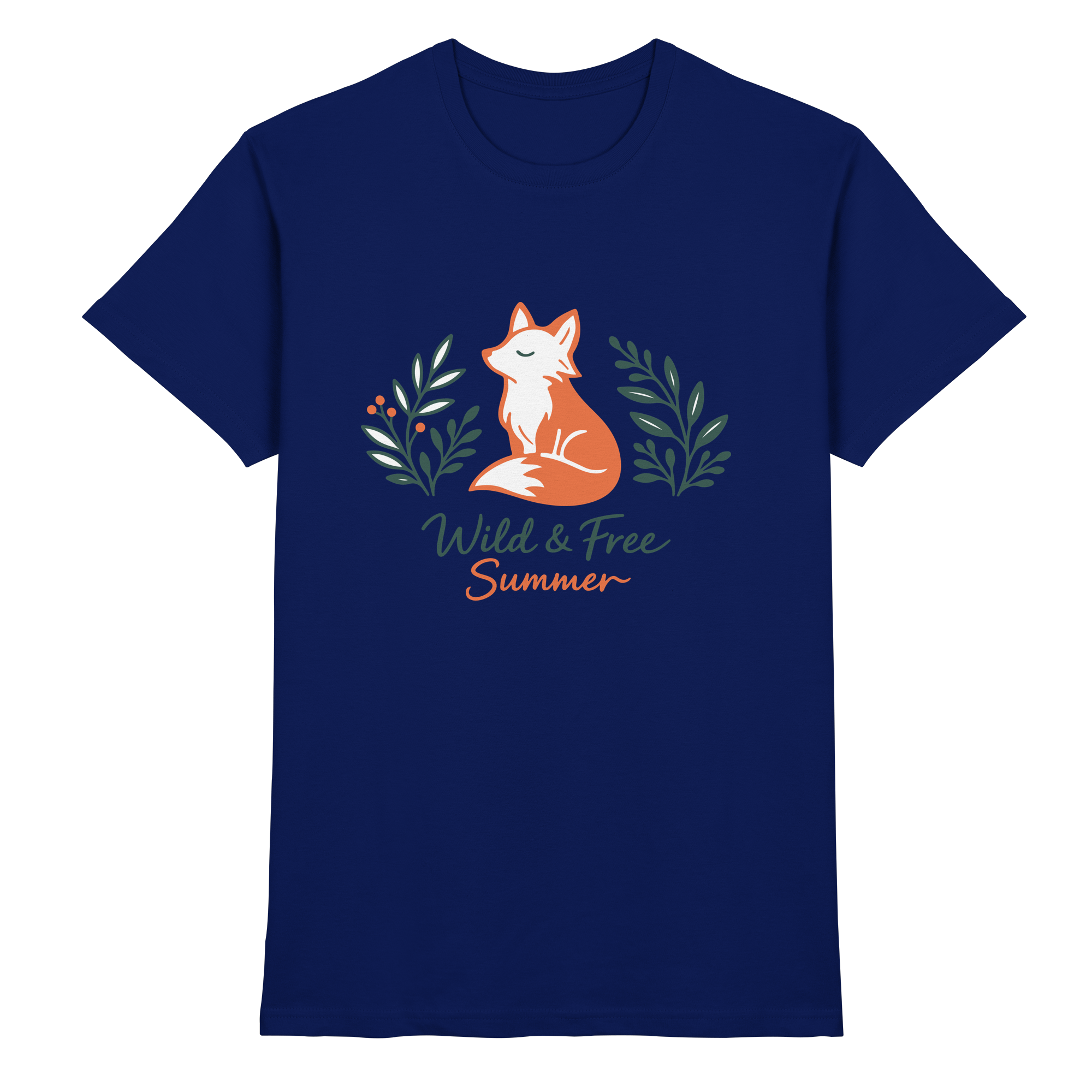 Wild & Free Summer Fuchs – Freiheitsmotiv - Premium Shirt