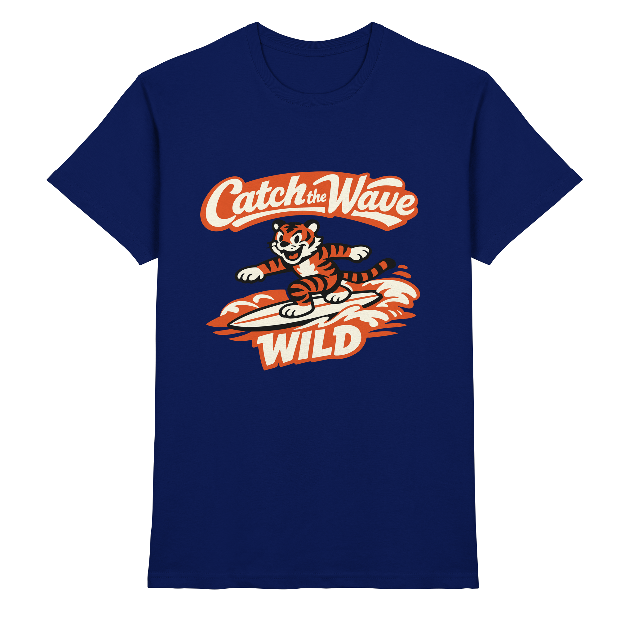 Catch the Wave Tiger – Vintage Surf Wildcat - Premium Shirt