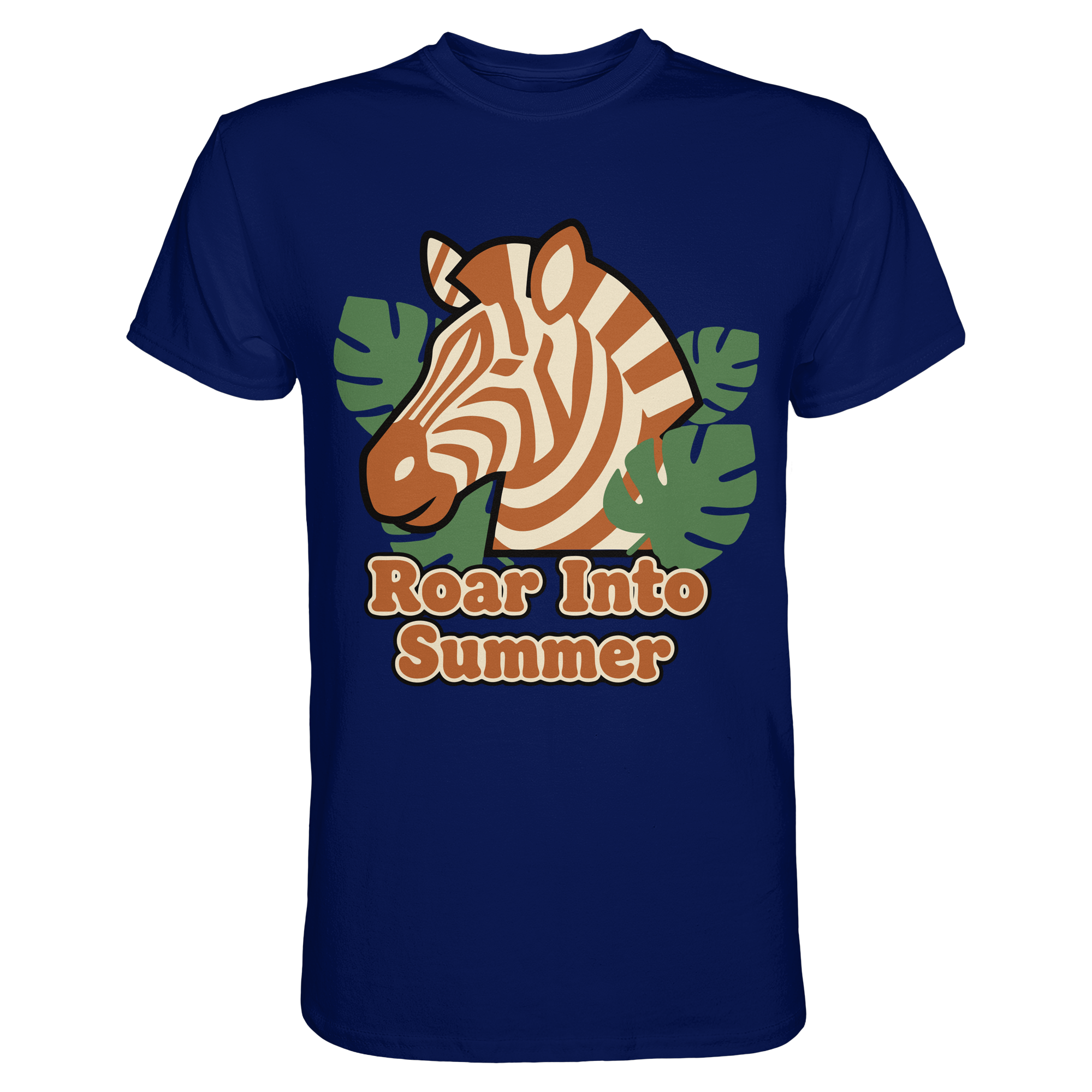 Roar Into Summer Zebra – Tropisches Streifentier - Premium Shirt